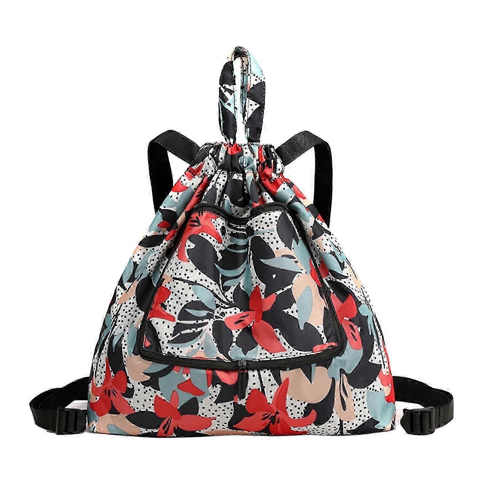 String Backpack Sports Gym Bag Foldable Lar Travel Tote Bag Printed Nylon Wrap Sport String Backpack (opp Bag 18*12*2cm)