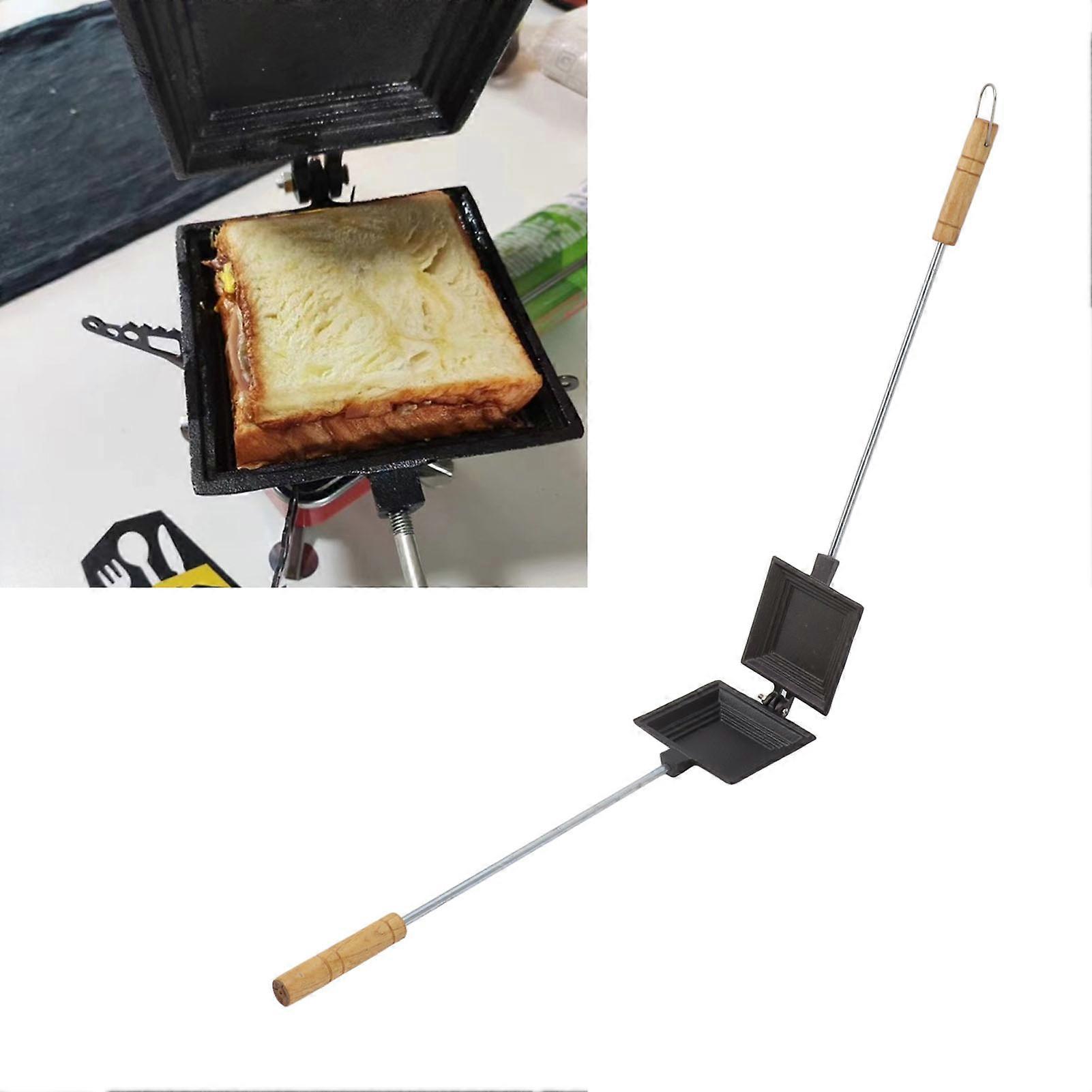 Sandwich Baking Pan Cast Iron 53x11cm Durable Even Heating