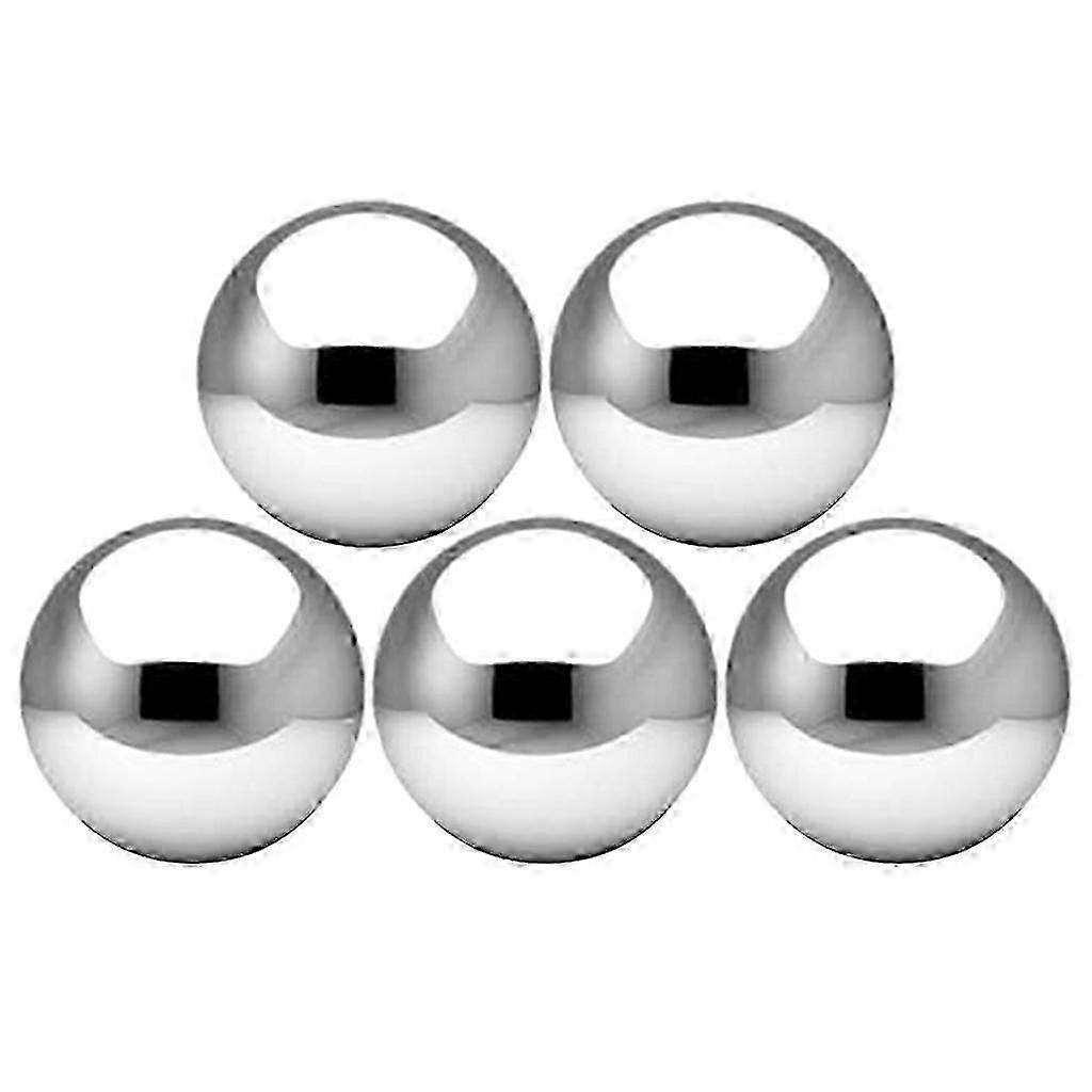 5 Pcs Stainless Steel Gazing Balls Mirror Polished Hollow Ball Reflective Garden Sphere Floating Pond Balls Globe-Good