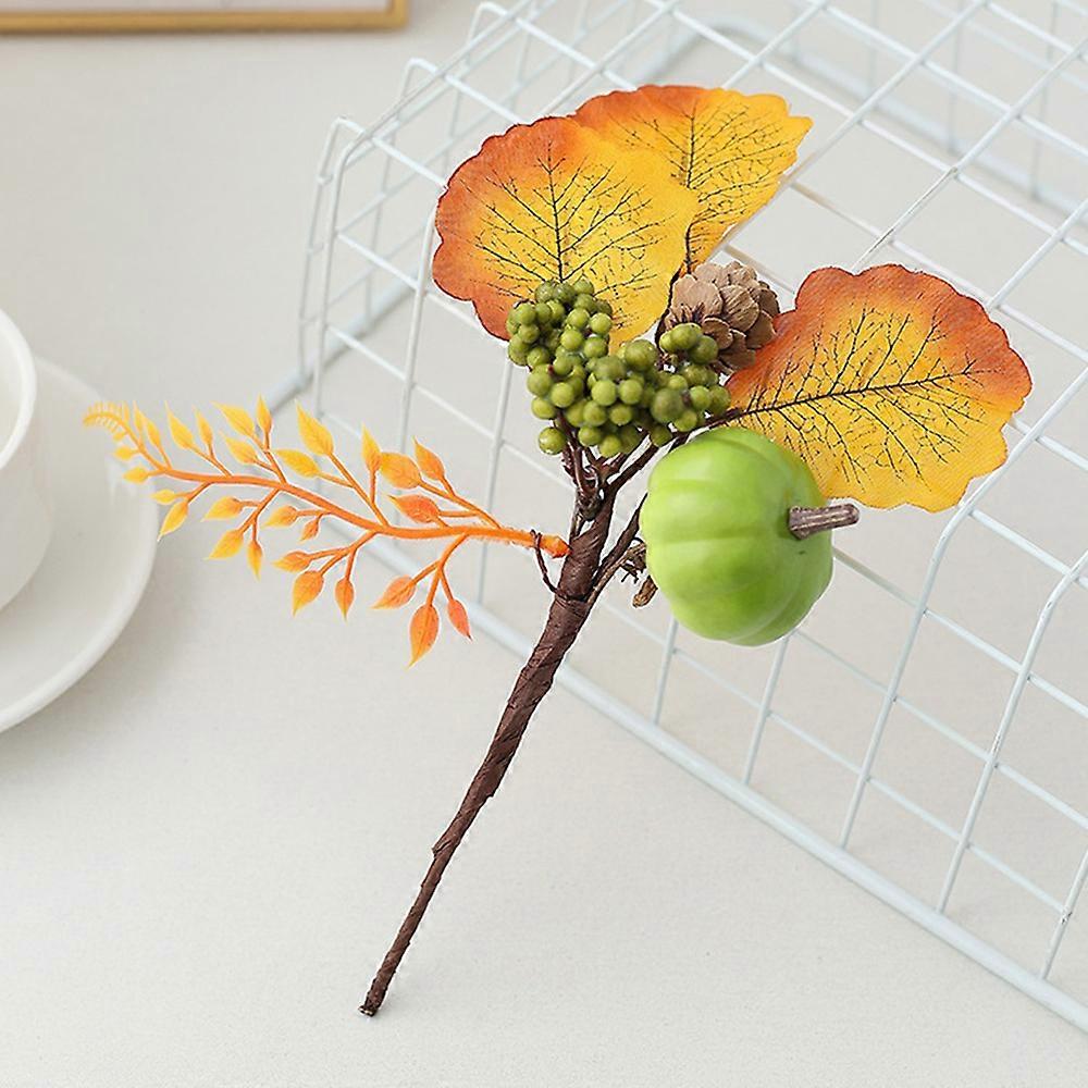 1Pcs Halloween Grimace Pumpkin Black Maple Horror Artificial Pumpkin Bouquet Home Halloween Party Decorations Ornaments