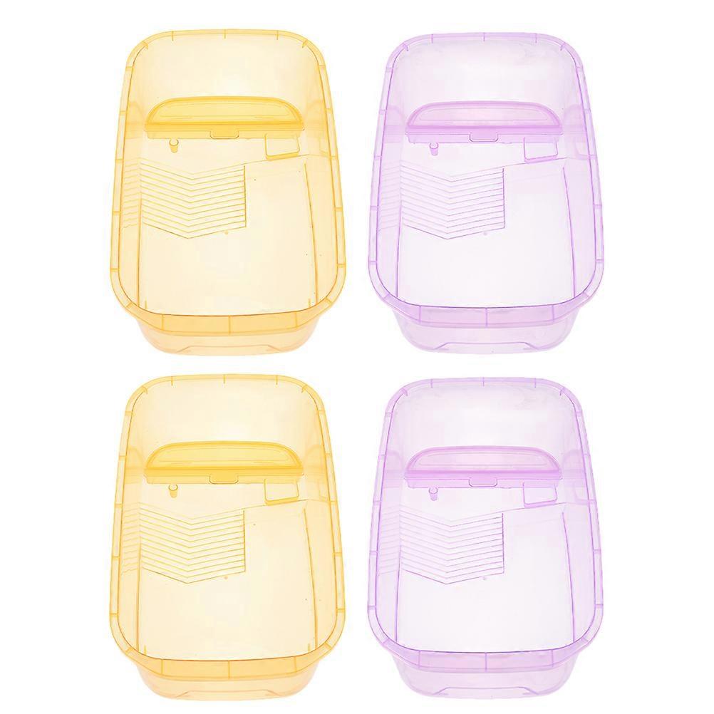 Turtle Tank Plastic Aquarium for Pet Use 4Pcs with Platform for Basking