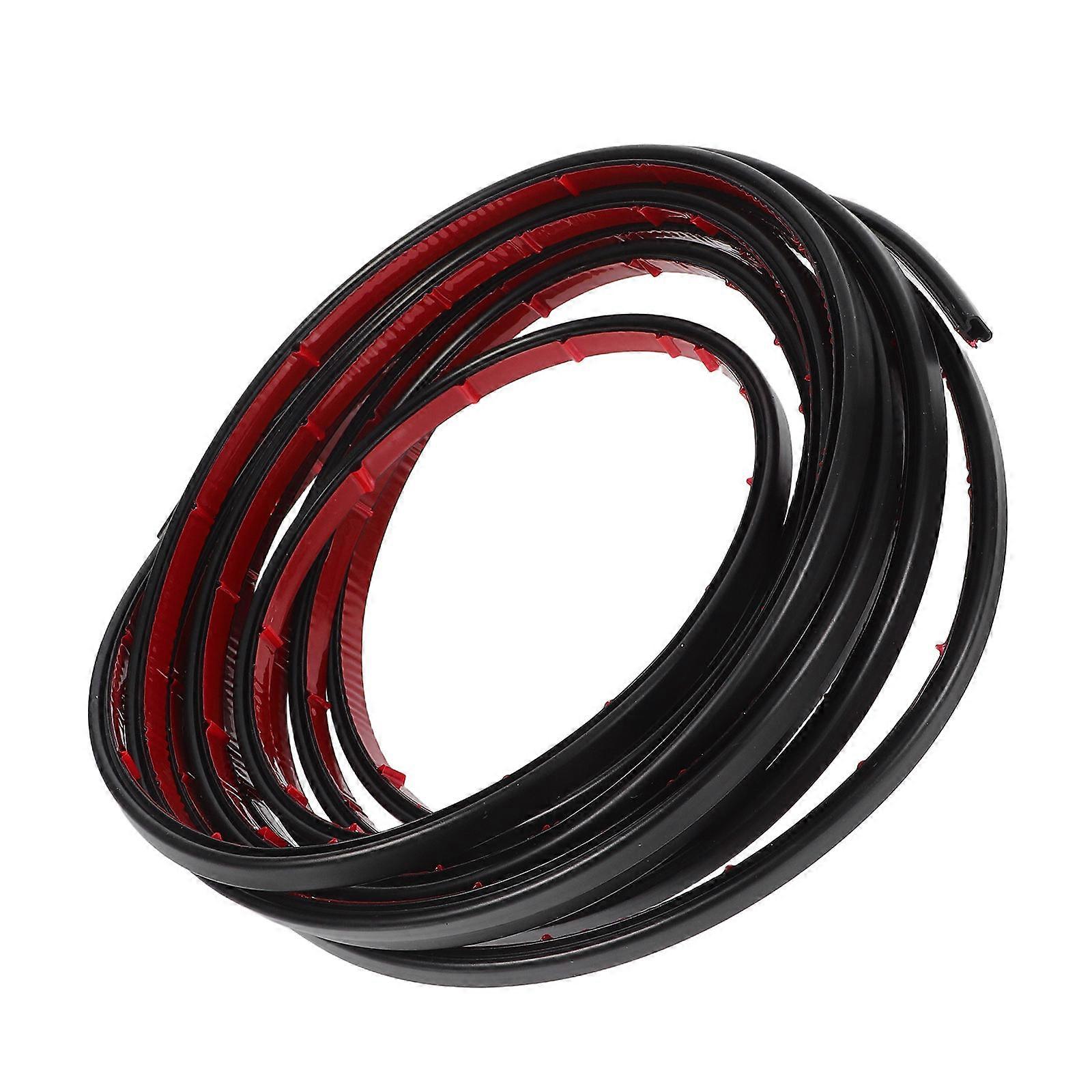 Black Door Frame Seal Strip for Draft Prevention Self Adhesive 6m Silicone