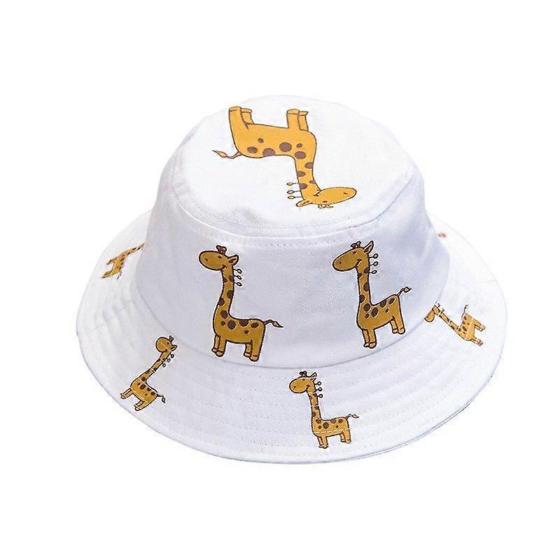 cute cartoon giraffe in bucket hat