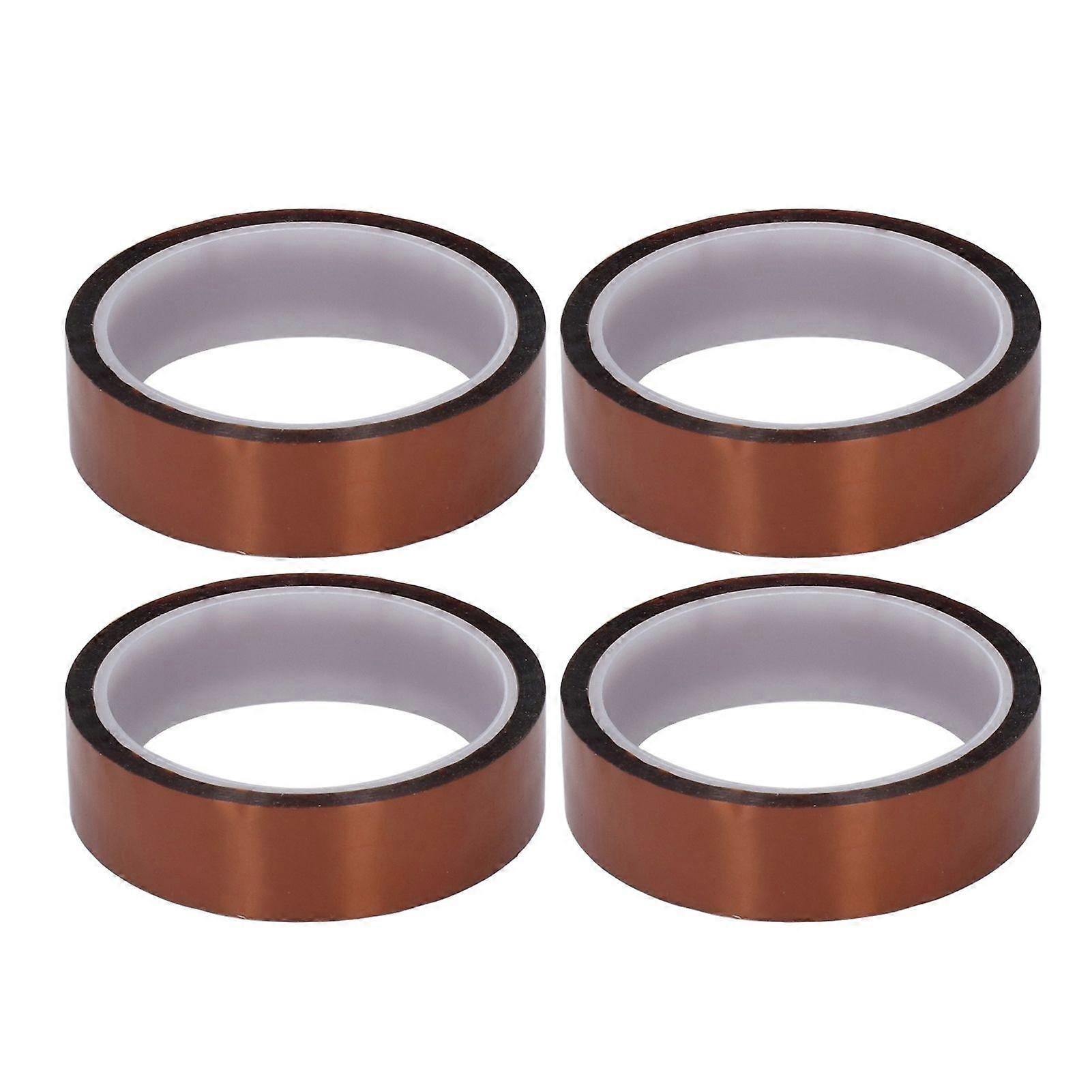 4PCS Antistatic PI Adhesive Tape High Temperature Resistant Polyimide Insulation Tapes Width 25mm / 1in