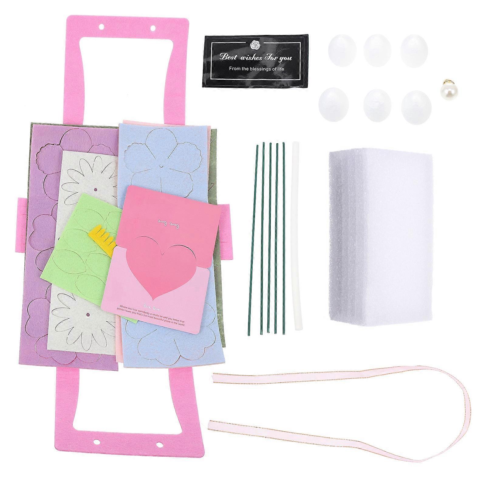 DIY Nonwovens Flower Basket for Kindergarten Use 2Sets