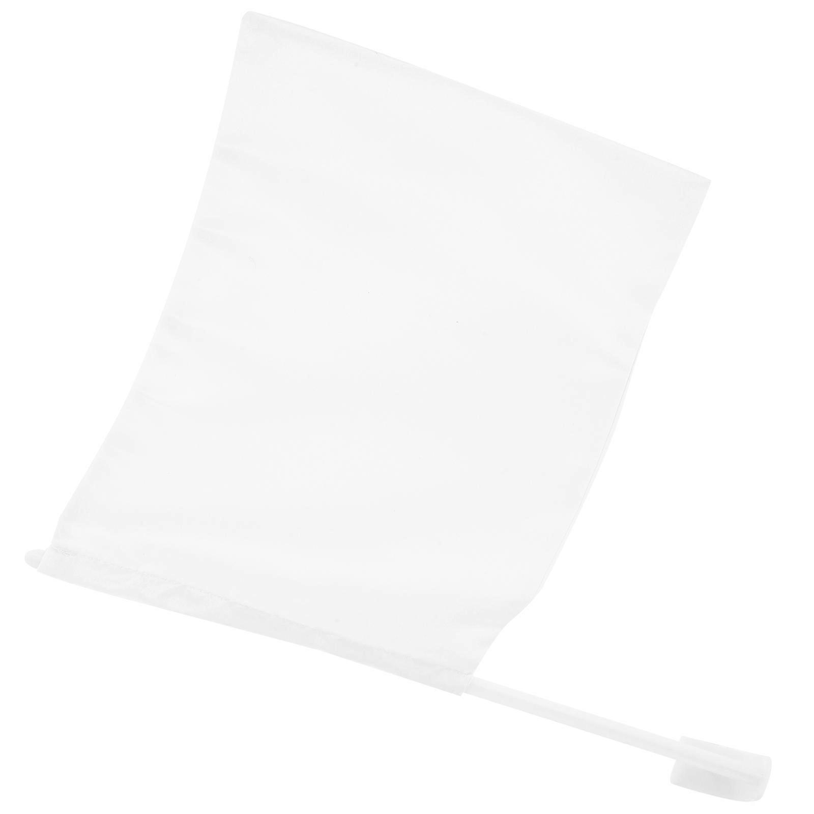 White Solid Color Blank Flag DIY Heat Transfer Flag for Decoration 2Pcs