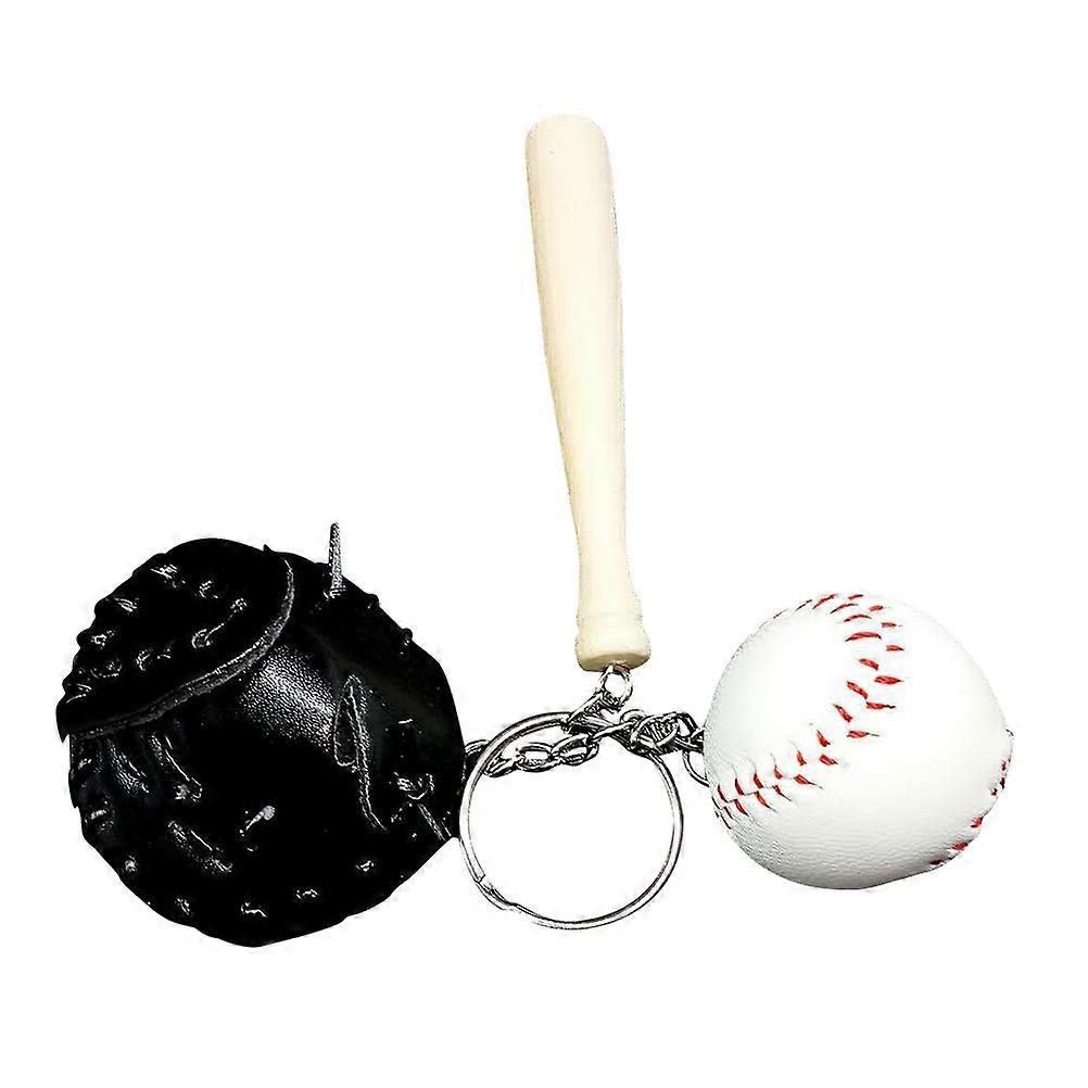 Baseball Keyring Black Keyring Decor with Stylish Baseball Design for Decorating