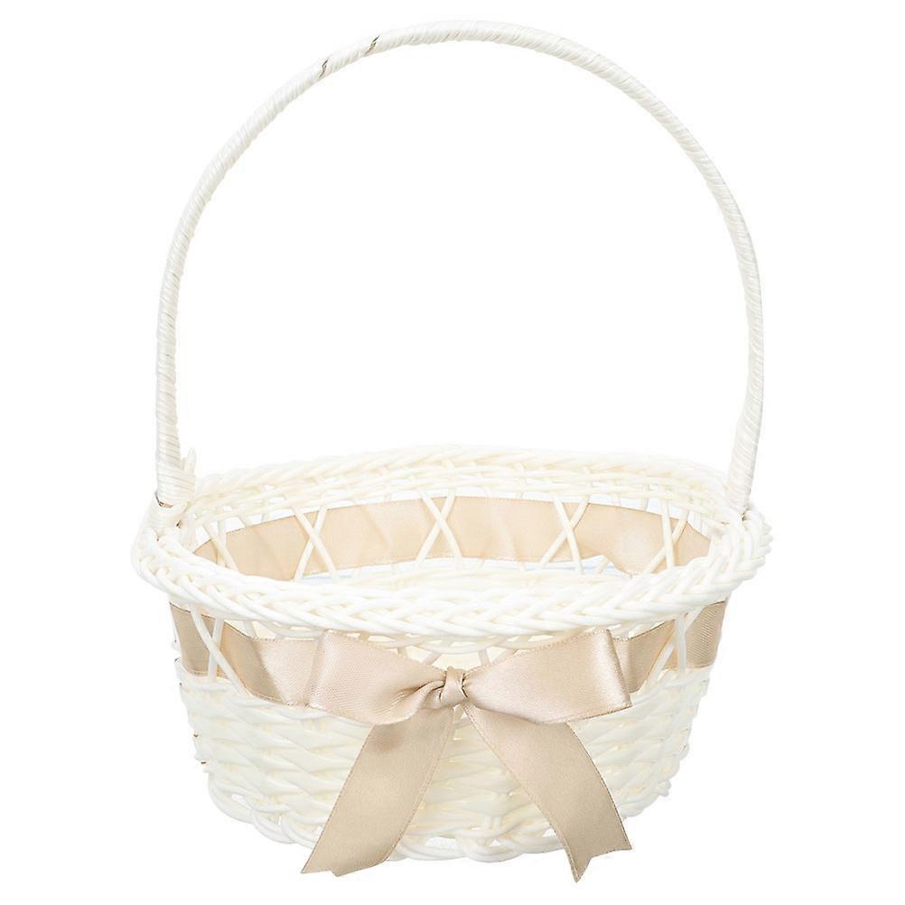Rustic Flower Basket Storage Basket with Handle 3Pcs for Wedding Events
