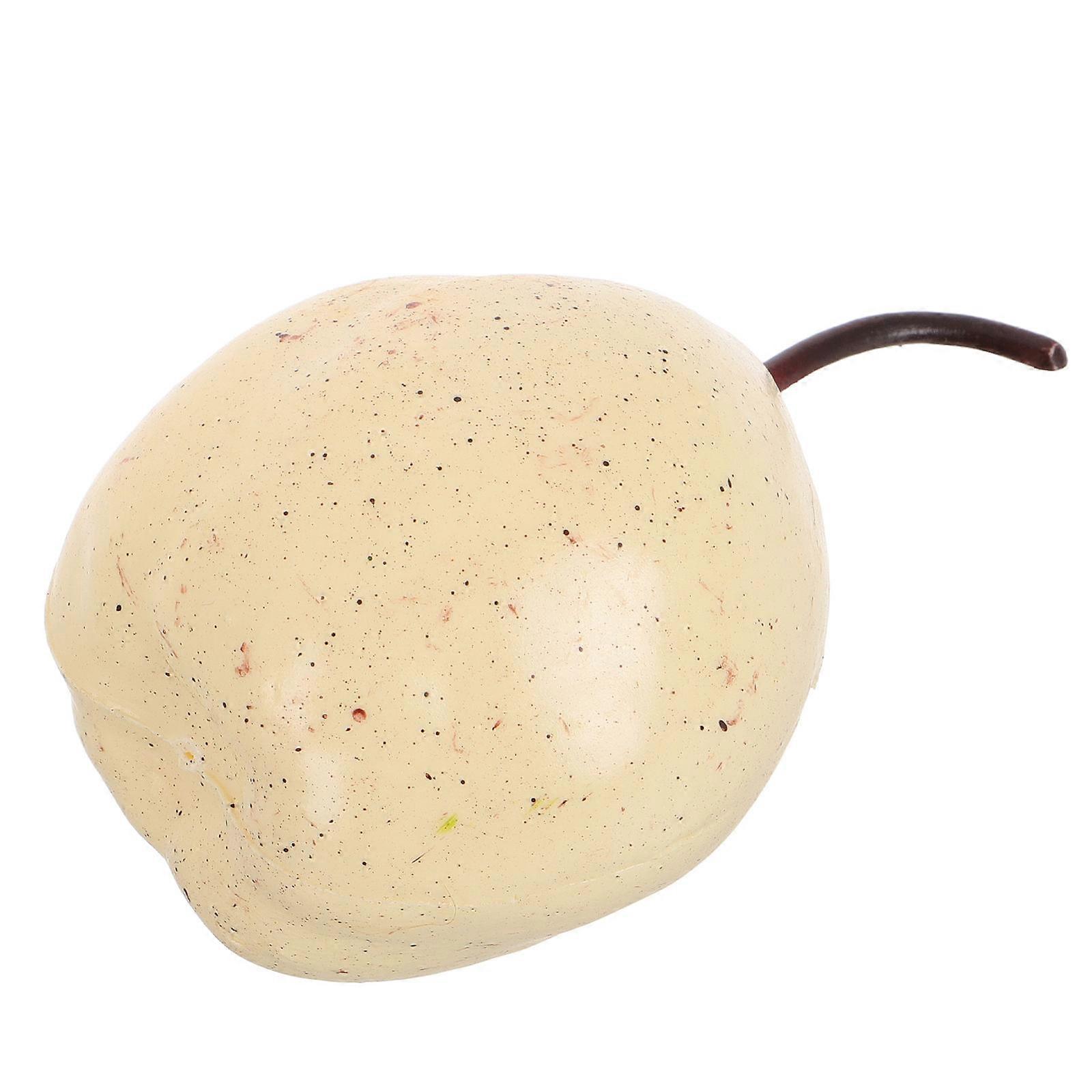 Fake Pears Yellow Artificial Pears for Decoration 2Pcs Plastic Fruits