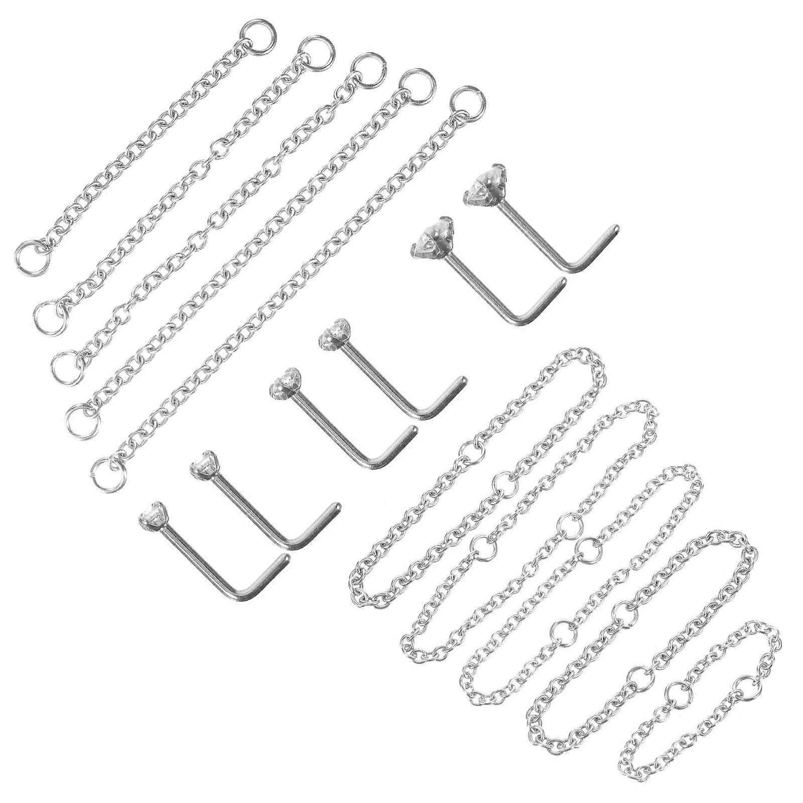 Nose Piercings 5 Sets Nose Rings Fashion Accessory For Women Elegant Design Suitable For Parties
