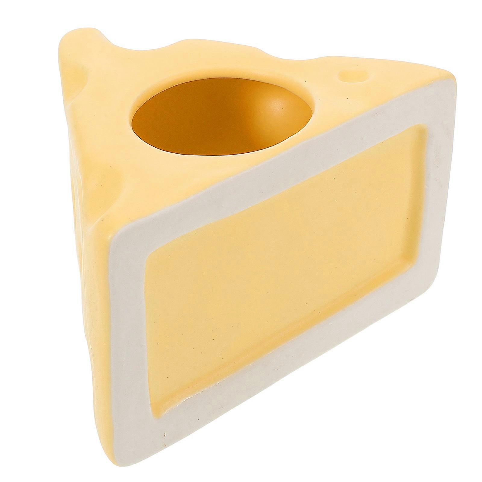 Cheese Shape Ceramic Hamster Hideout for Cooling Nest One Piece