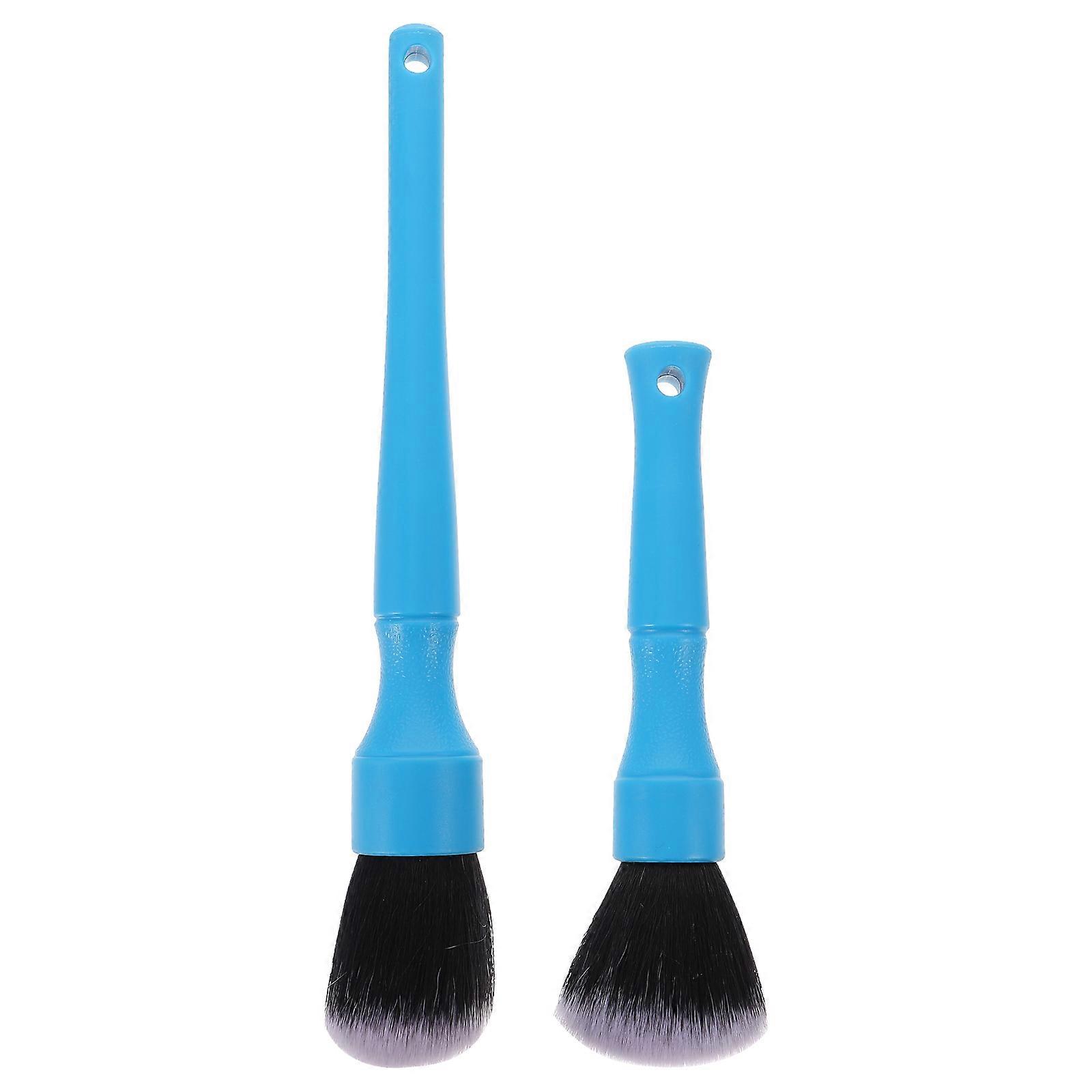 Auto Interior Ultra-Soft Detailing Brush for Cleaning Use 4Pcs Blue