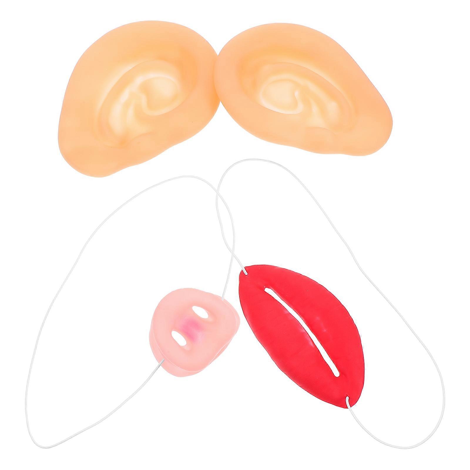 Latex Piggy Costume Accessories for Halloween Parties 3Sets