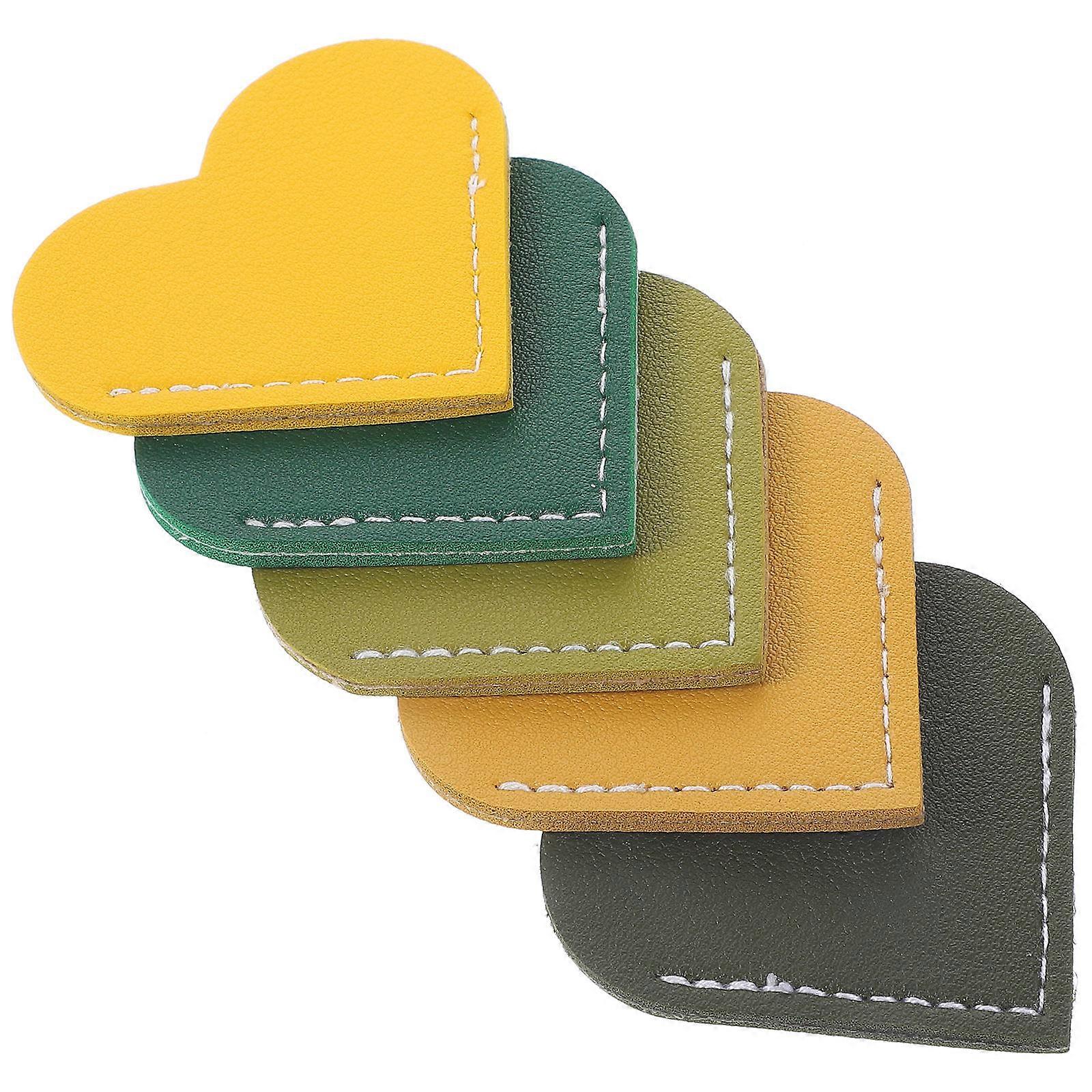 Heart Book Corners PU Book Corner Protectors for Reading 25Pcs Set