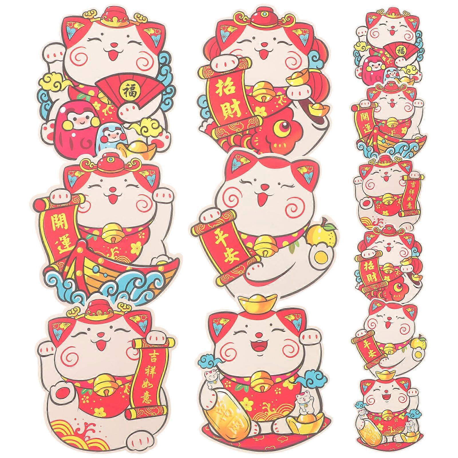 Cartoon Cat Red Packets 36 Pcs for Chinese New Year Perfect Gift Giving Assorted Color Occasion for Families and Children