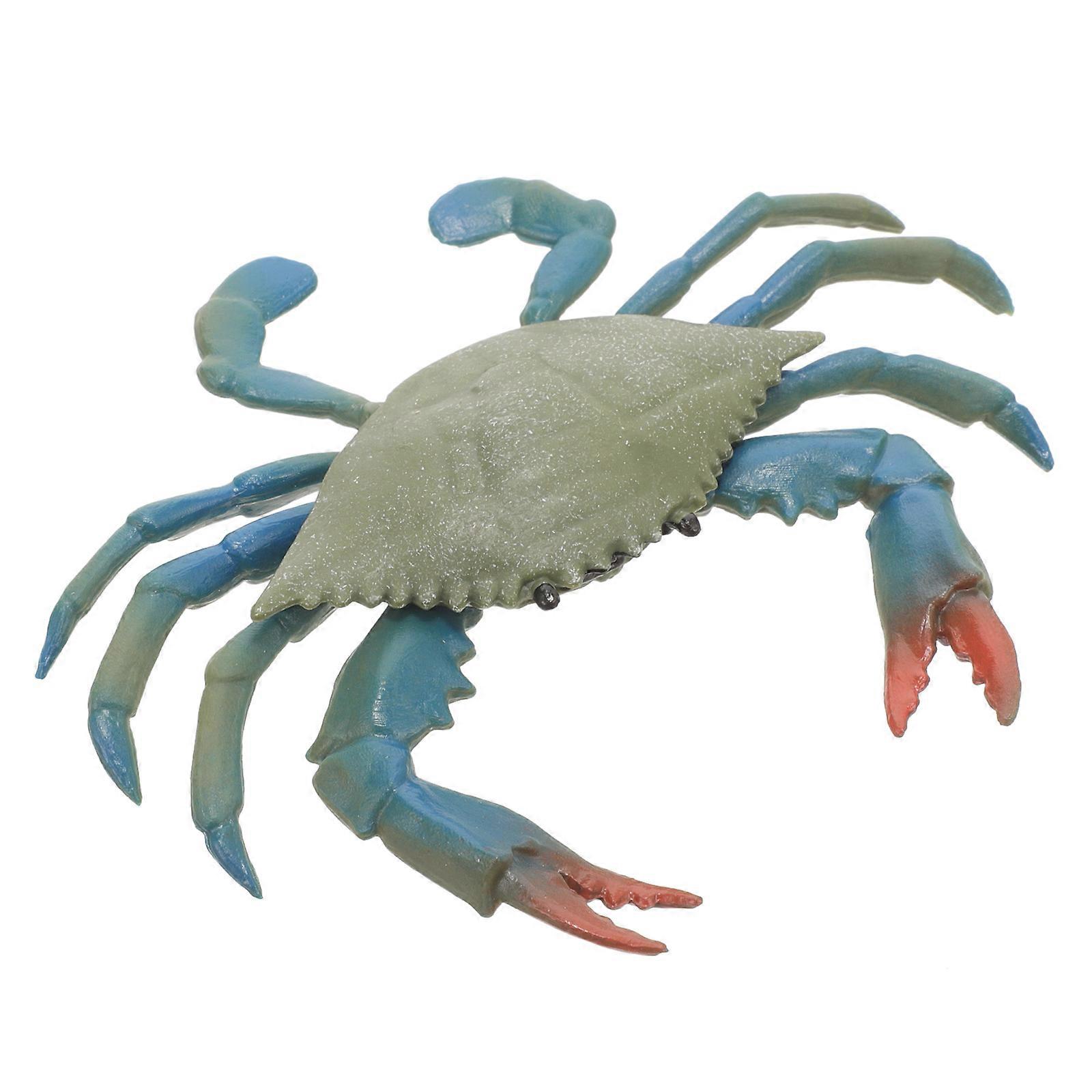 Crab Toy Cooked Crab Models for Decor 4Pcs Durable PVC Playset