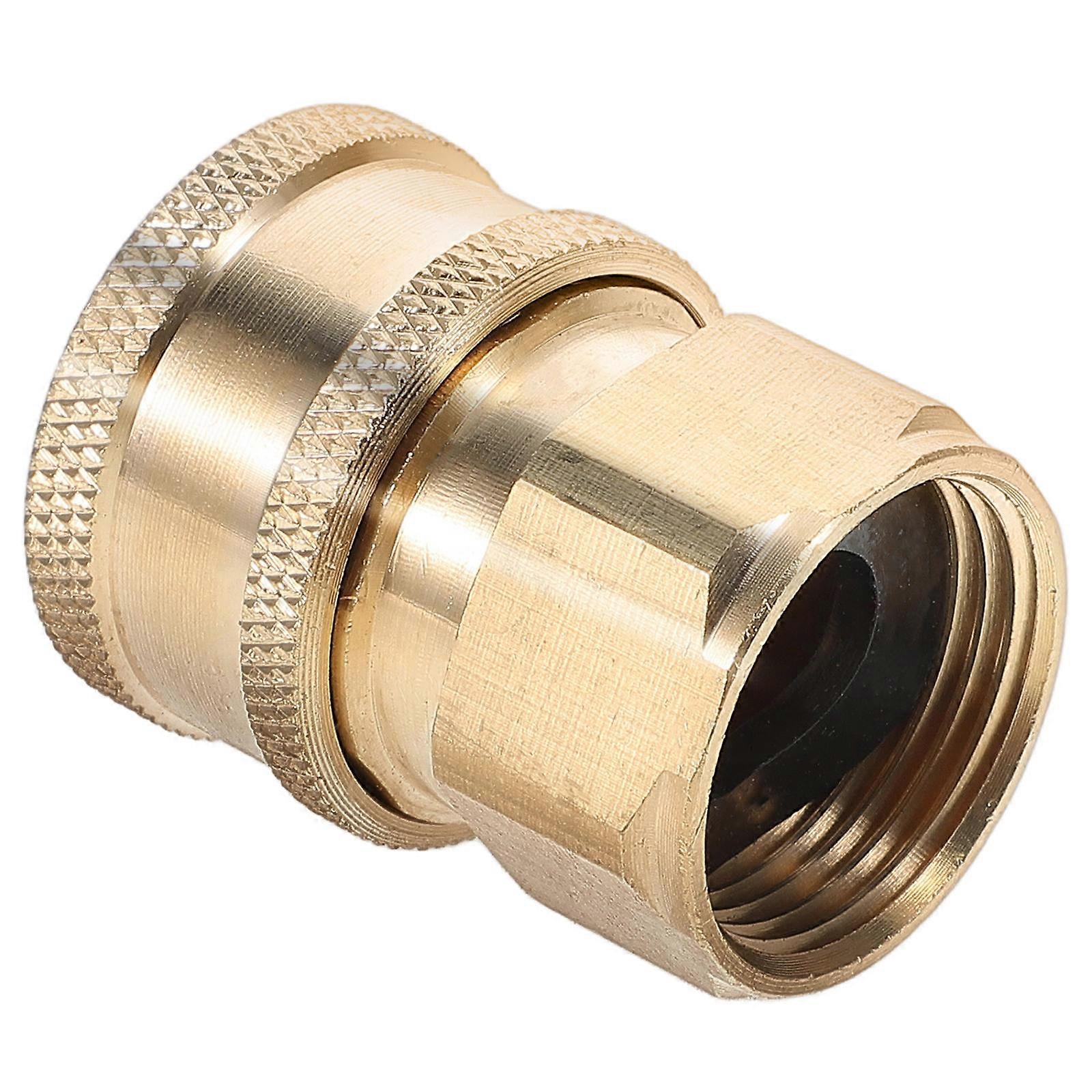 Power Washer Hose Converter Part Versatile Use For Gardening And Cleaning 3Pcs Golden Metal Structure