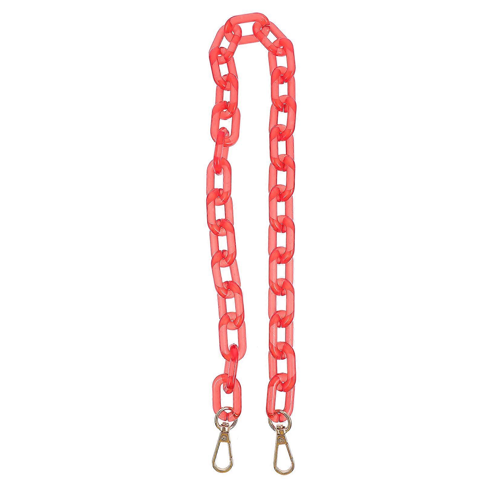 Handbag Chain Strap Acrylic Chain for DIY Bag 3Pcs Red Set