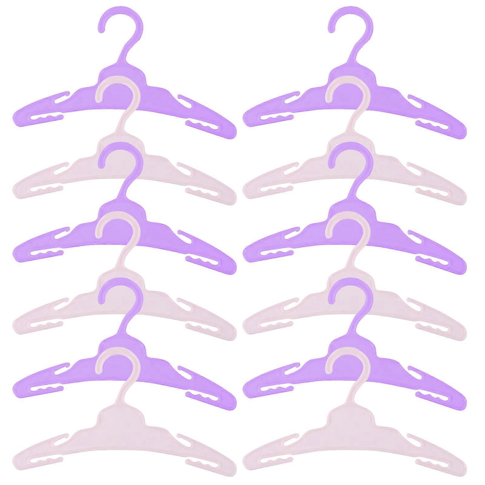 Doll Clothes Rack Plastic Doll Clothes Hangers for Hanging Use 32Pcs