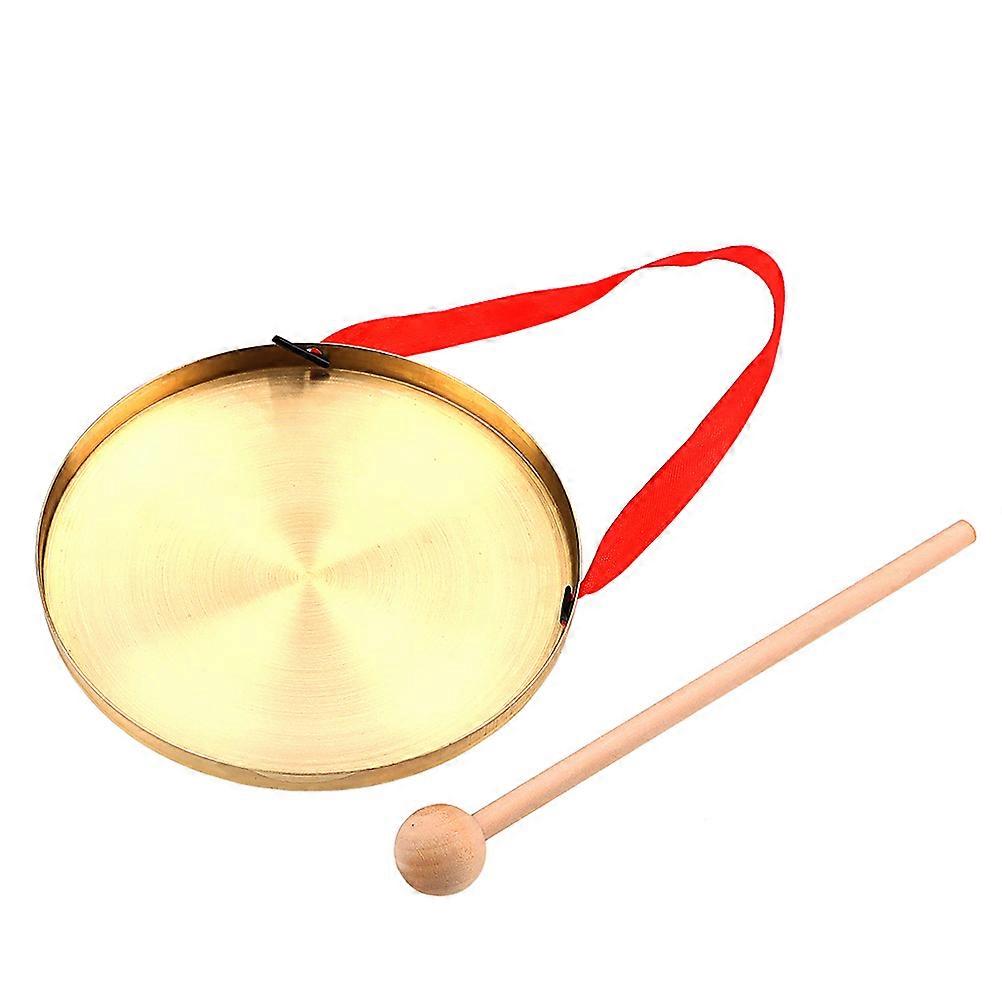 Mini Gong With Mallet Small Brass Percussion Instrument For Party Activities Children Musical Toy 1Set