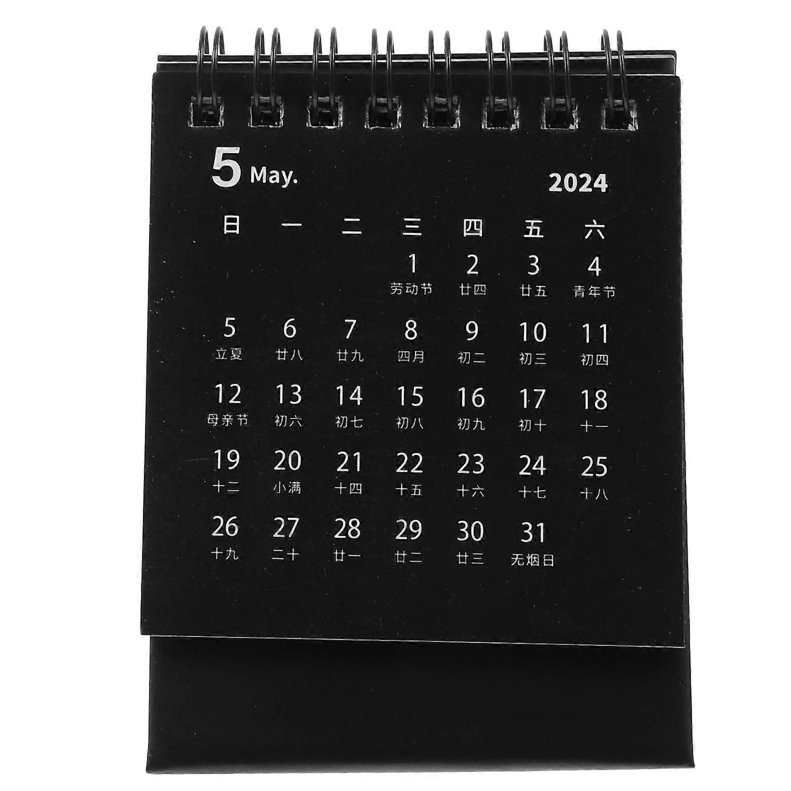Miniature Calendar Desktop Flip Calendar for Office 3Pcs