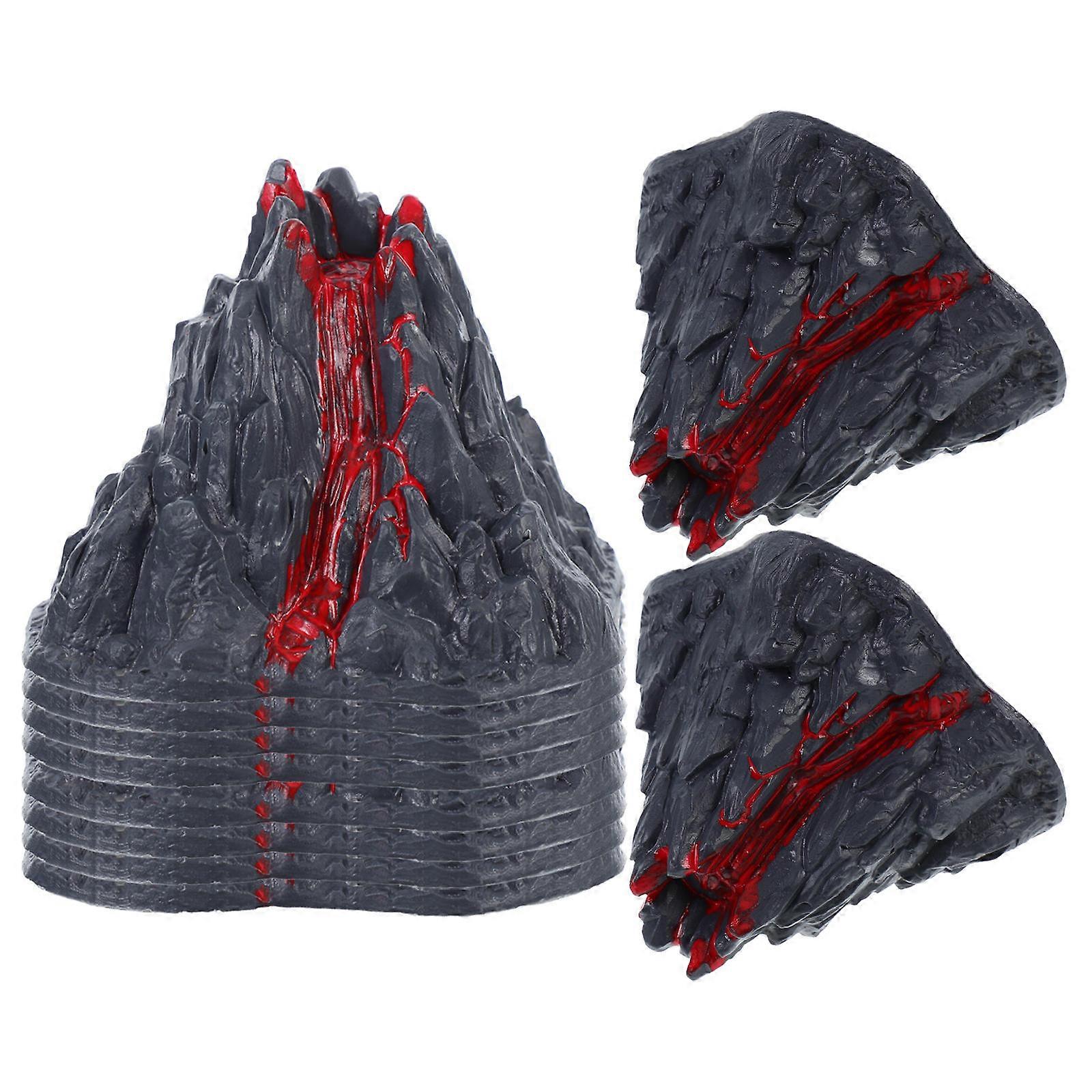 Volcano Toy Ornament Plastic Simulation Volcano for Decoration 100Pcs