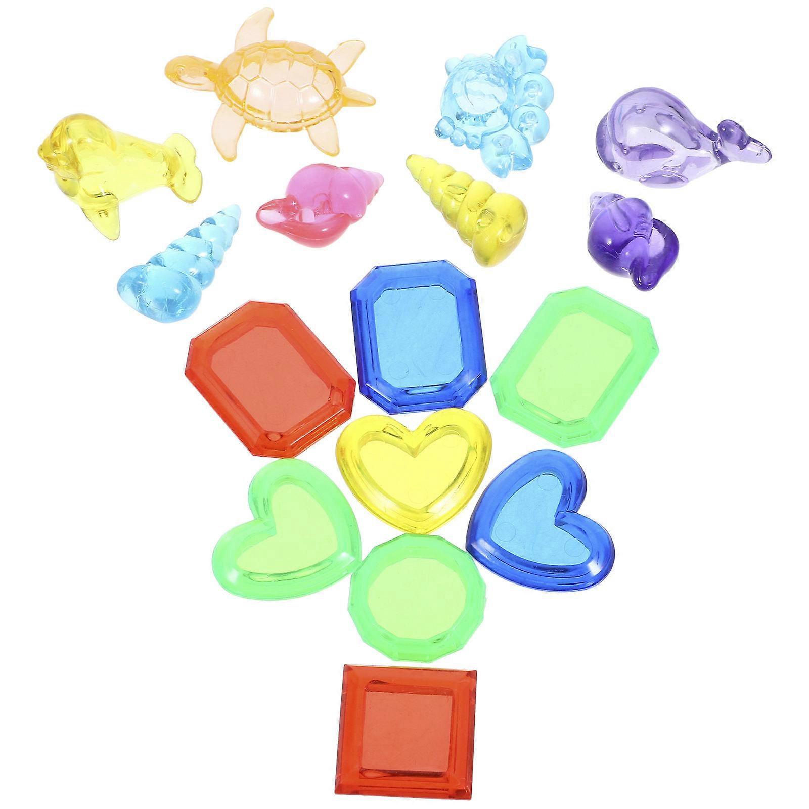 Diving Gemstone Toy for Pool Use with 80Pcs Multi Colored Pieces