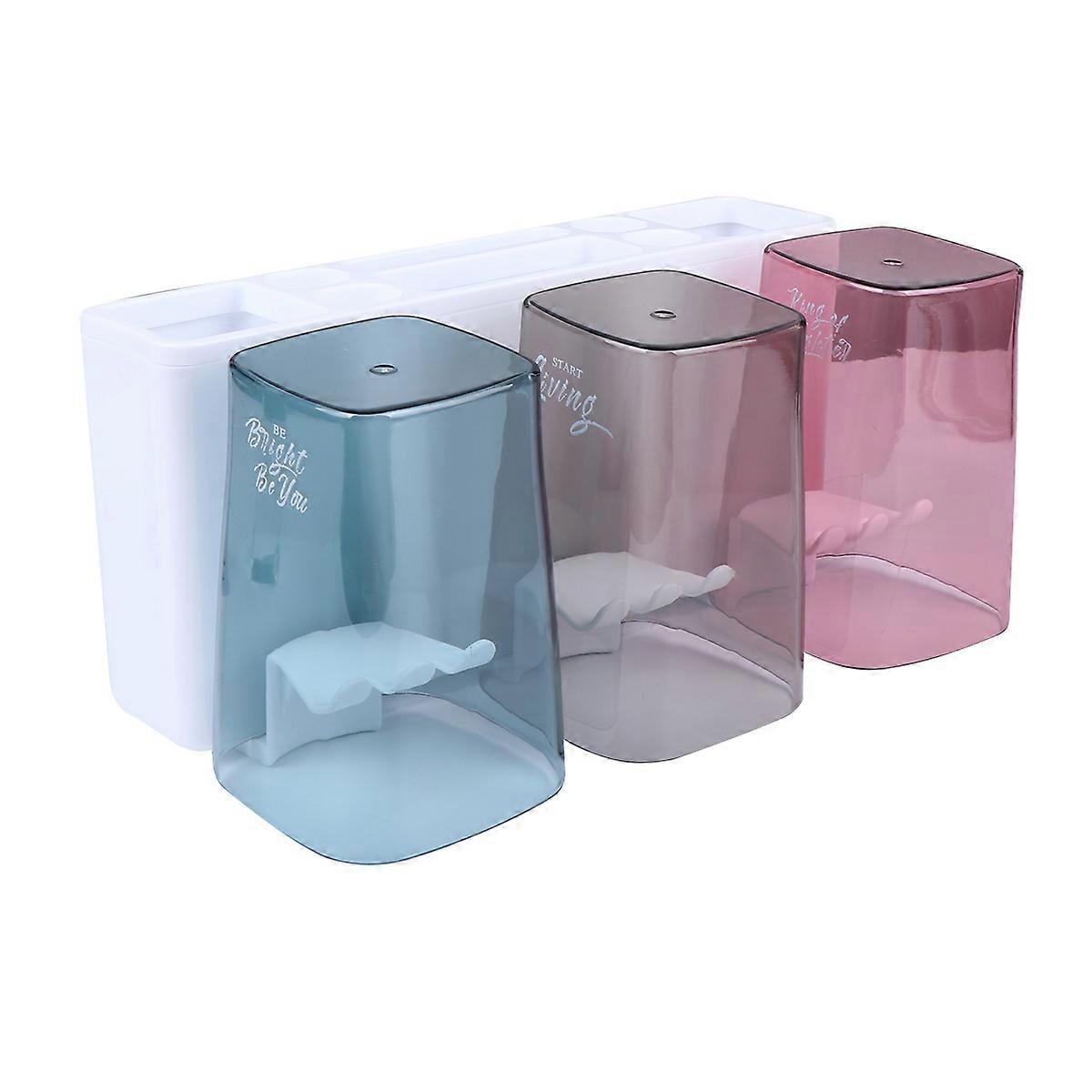 Toothbrush Rack Multifunction Toothbrush Holder for Home 1Set with Toothpaste Dispenser