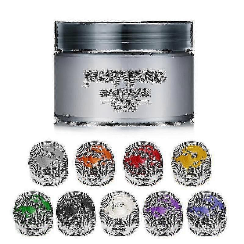 Mofajang 9 färger unisex hårfärg vax lerfärg stylingkräm gör-det-själv färgning-A 2025
