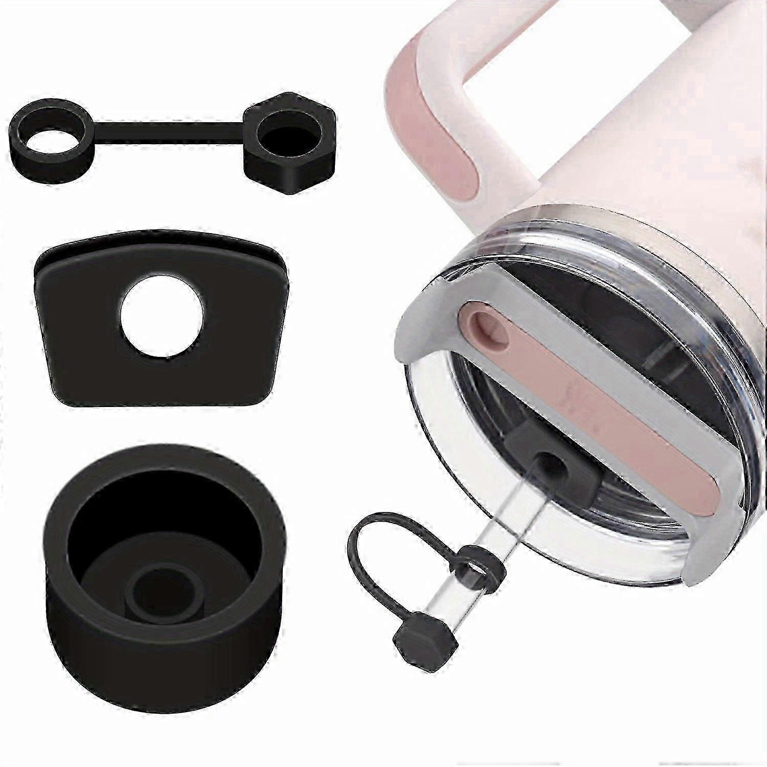 3st silikon spillsäker proppsats för Stanley Cup 2.0 40oz/30oz tumlare - läckagefria locklock