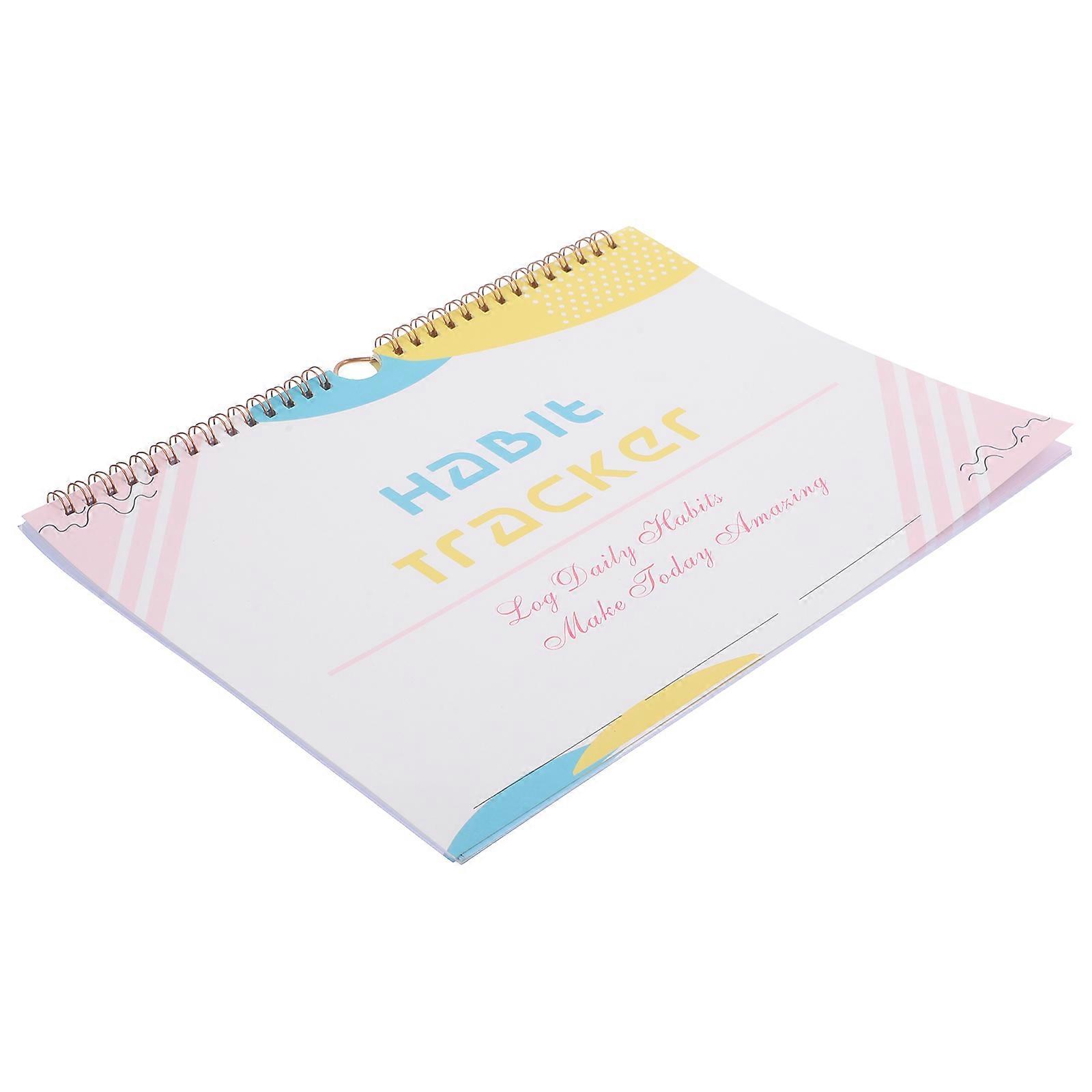 Habit Tracker Planner Spiral Notebook for Monthly Tracking 3Pcs Paper