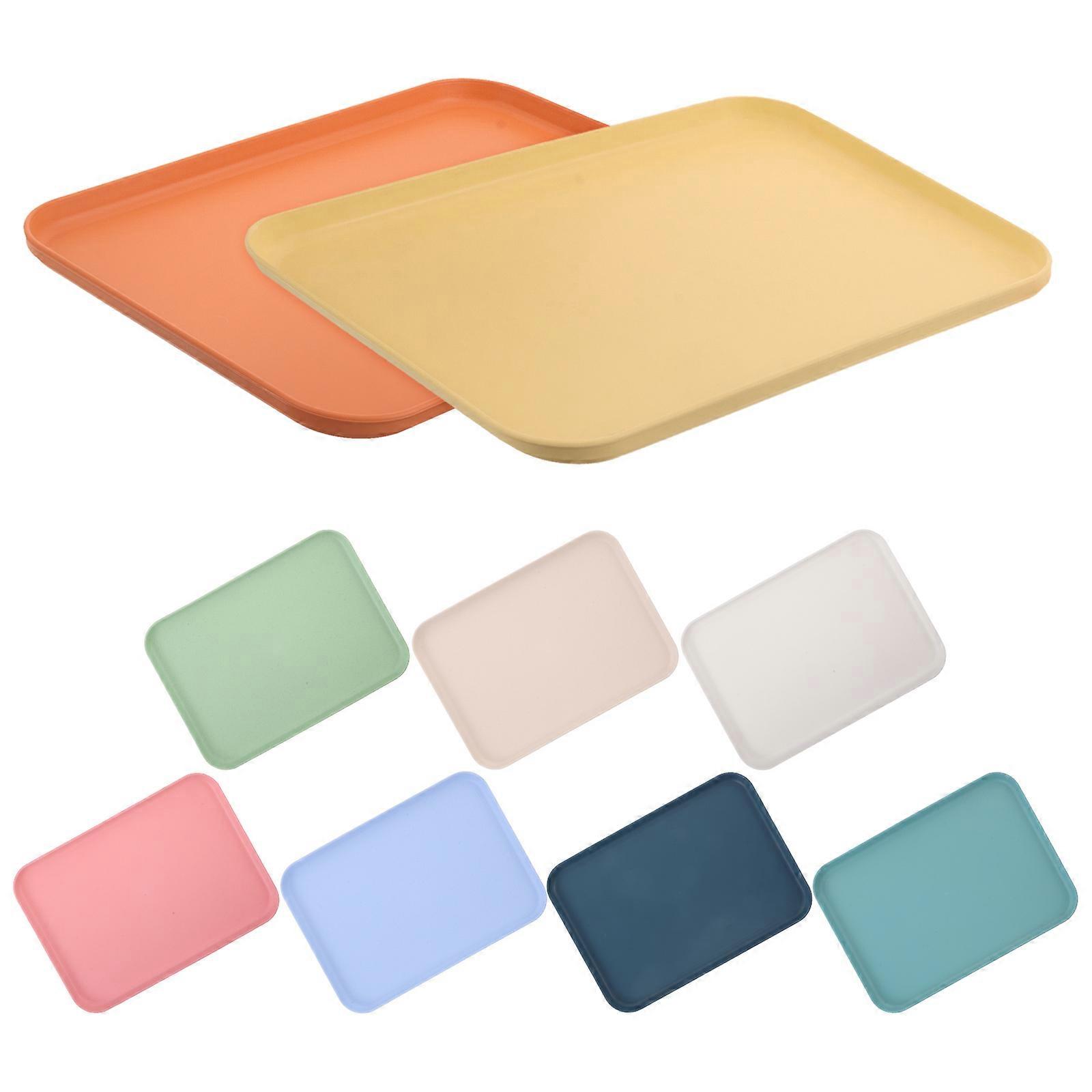 Multi Rectangular Serving Platter for Banquets Fast Food Carrying Dishes 9Pcs