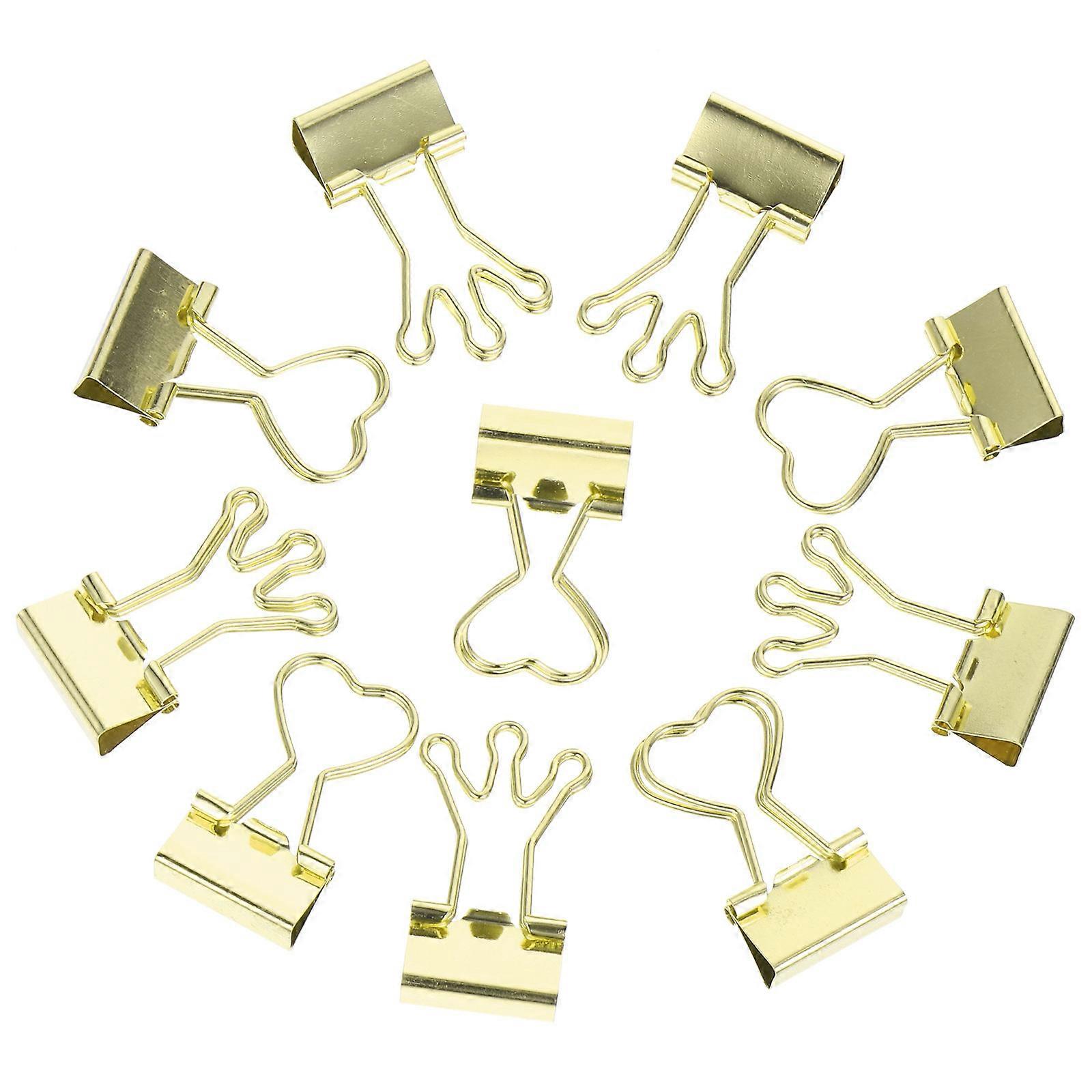 Simple And Generous Long Tail Metal Clips For Home Use Perfect For Binding And Decorating In Golden Color 30Pcs