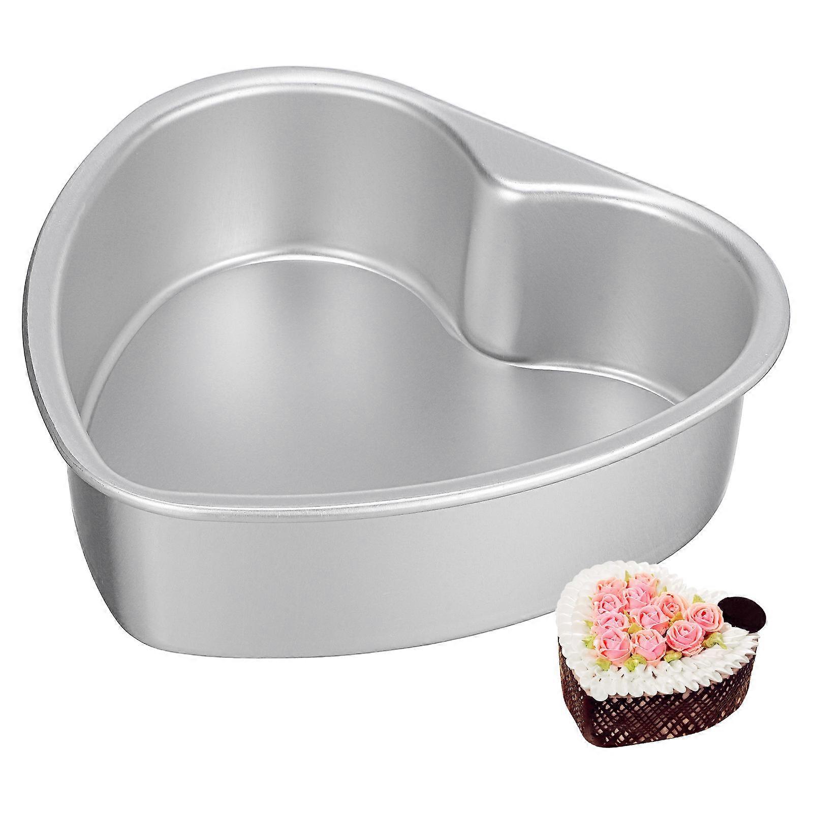Chocolate Mold Aluminium Heart Pan for Baking 2Pcs with Removable Bottom