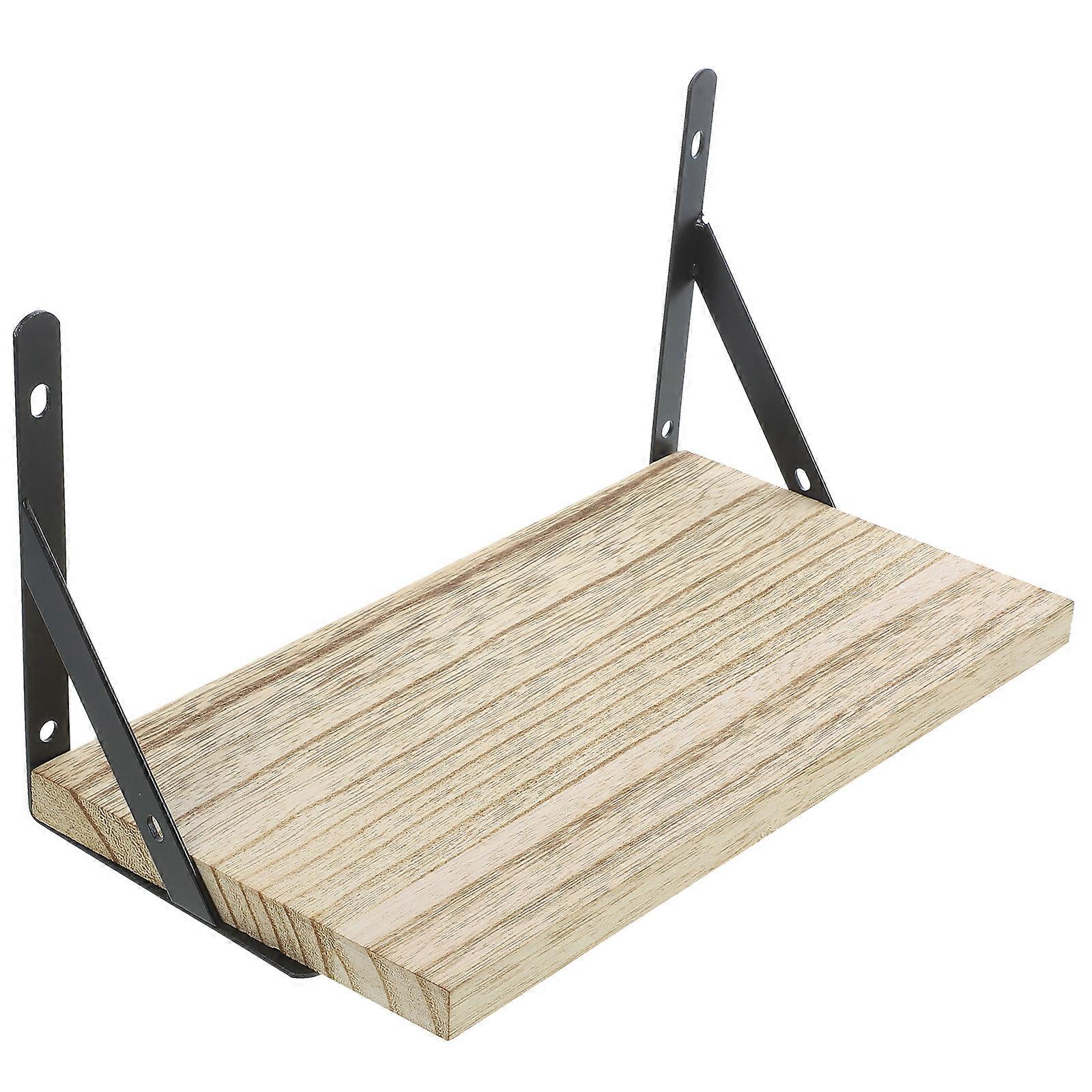 Rustic Wood Floating Shelf Wall Mounted Shelf for Storage 4Pcs