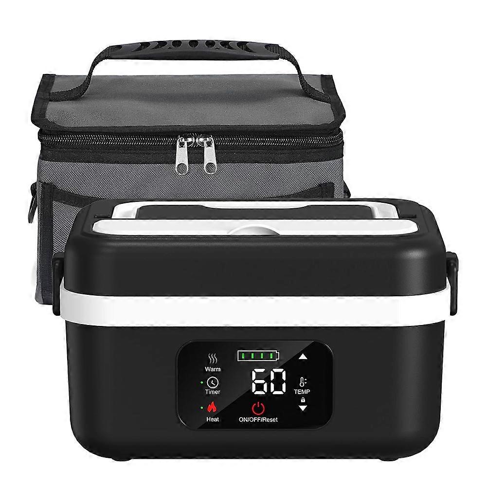 Electric Heated Lunch Box Cordless Rechargeable Lunch Box with 8000mAh Battery Battery Powered Food Warmers EU Plug