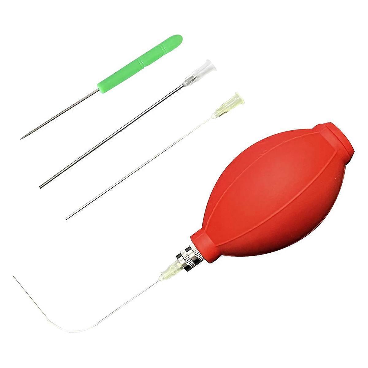 Easy Egg Blower Tools One Hole Empty Egg Pump Supplies Ukrainian Egg Decorating Kit Red with Replace