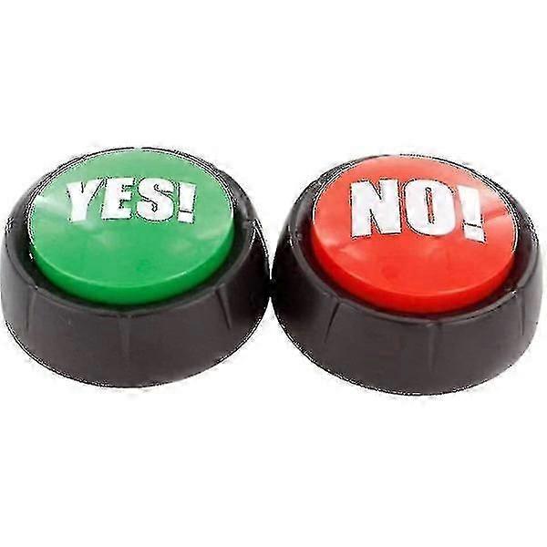 2 pcs Yes button and No button with sound Talking buttons Office Home Learning Buzzers F1201 (FMY)