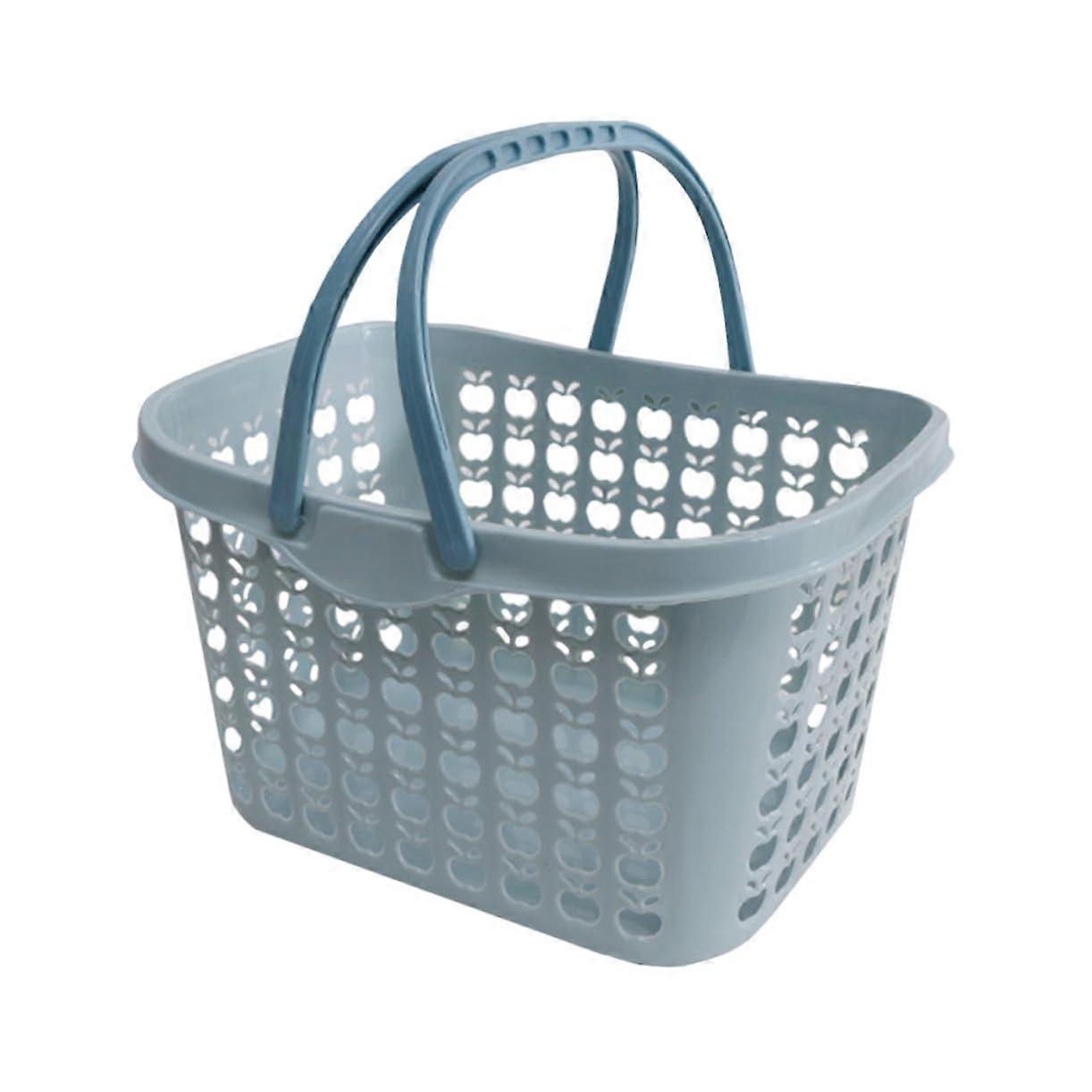 Plastic Fruit Basket With Handle Medium For Home Dorm Kitchen Use Vegetable Snack Organizer Multipurpose Shopping Basket