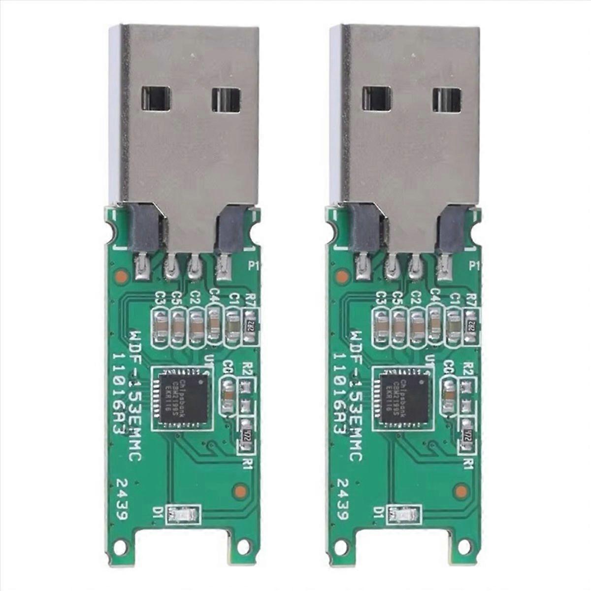 2X USB 2.0 EMMC Adapter 153 169 EMCP PCB Main Board U Disk Main Control Board Without Flash Memory