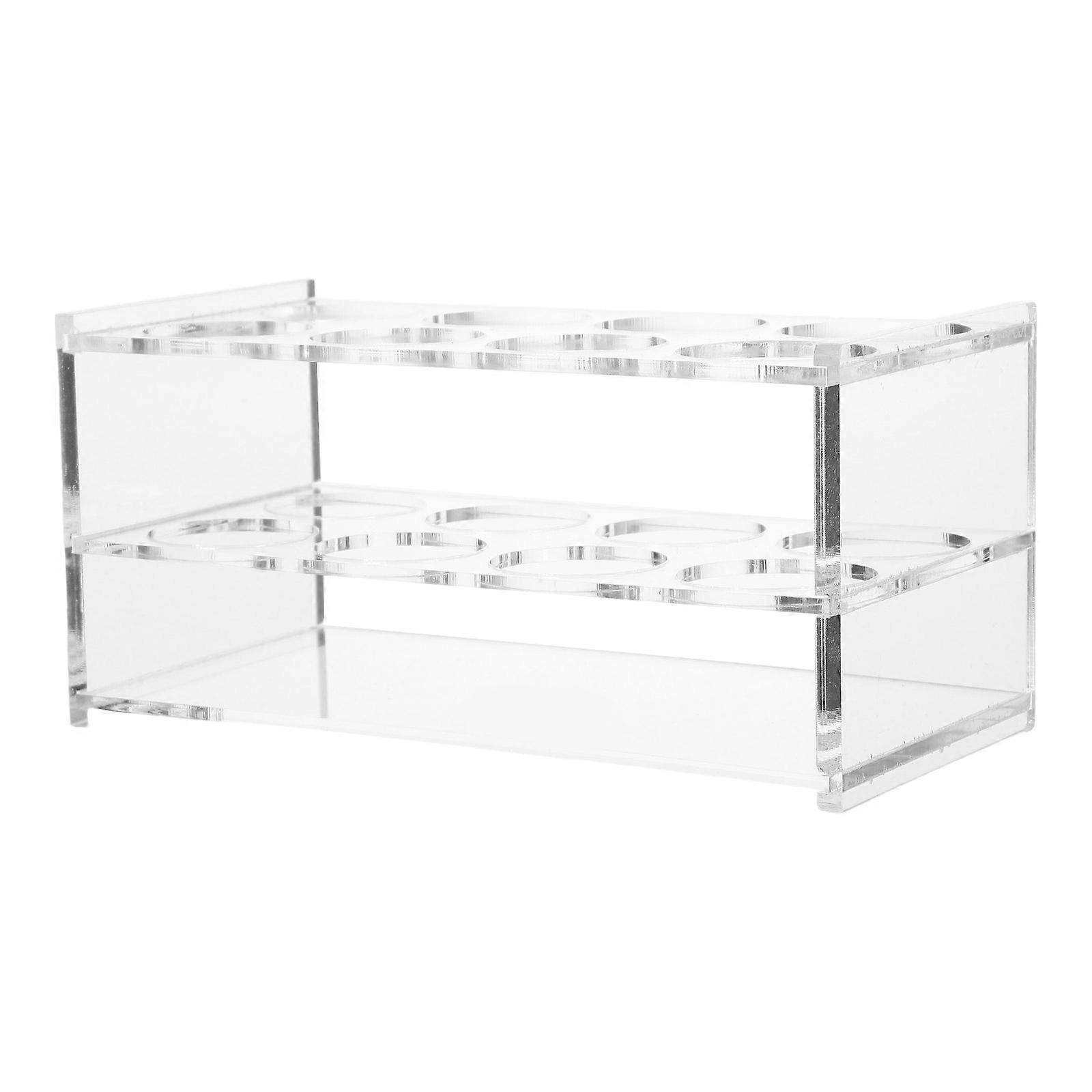 Acrylic Test Tube Rack for Experiment Use 2Pcs 8-Hole Space Efficient Laboratory Holder