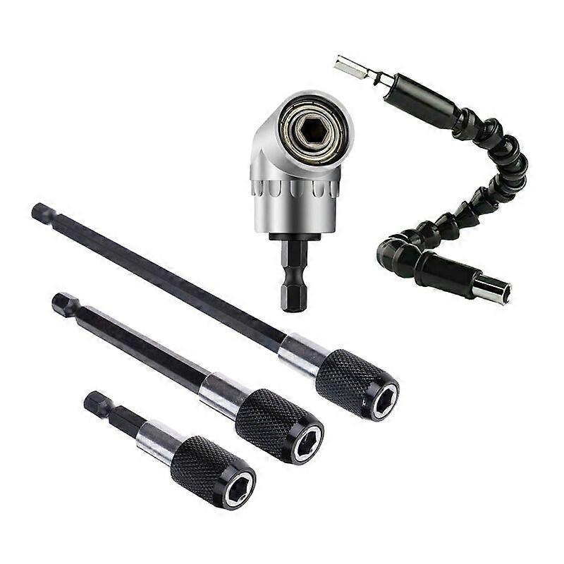 1pcs 105 Right Angle Drill Magnetic Attachment Extension + 1pcs Flexible Angle