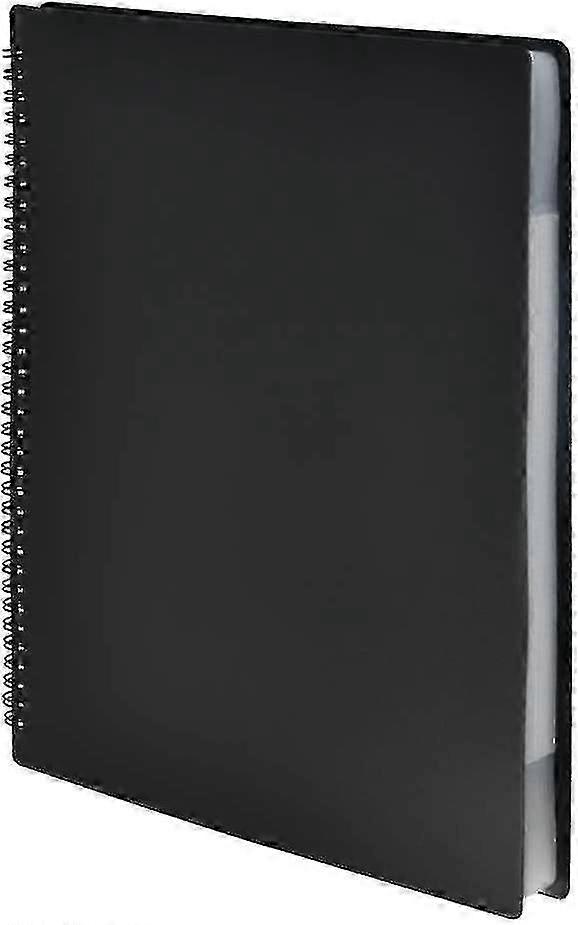 A4 Sheet Music Organizer, Simple Spiral Folder 30 Pockets For Sheet Music, Drawings And Documents, Easy Editing (black)
