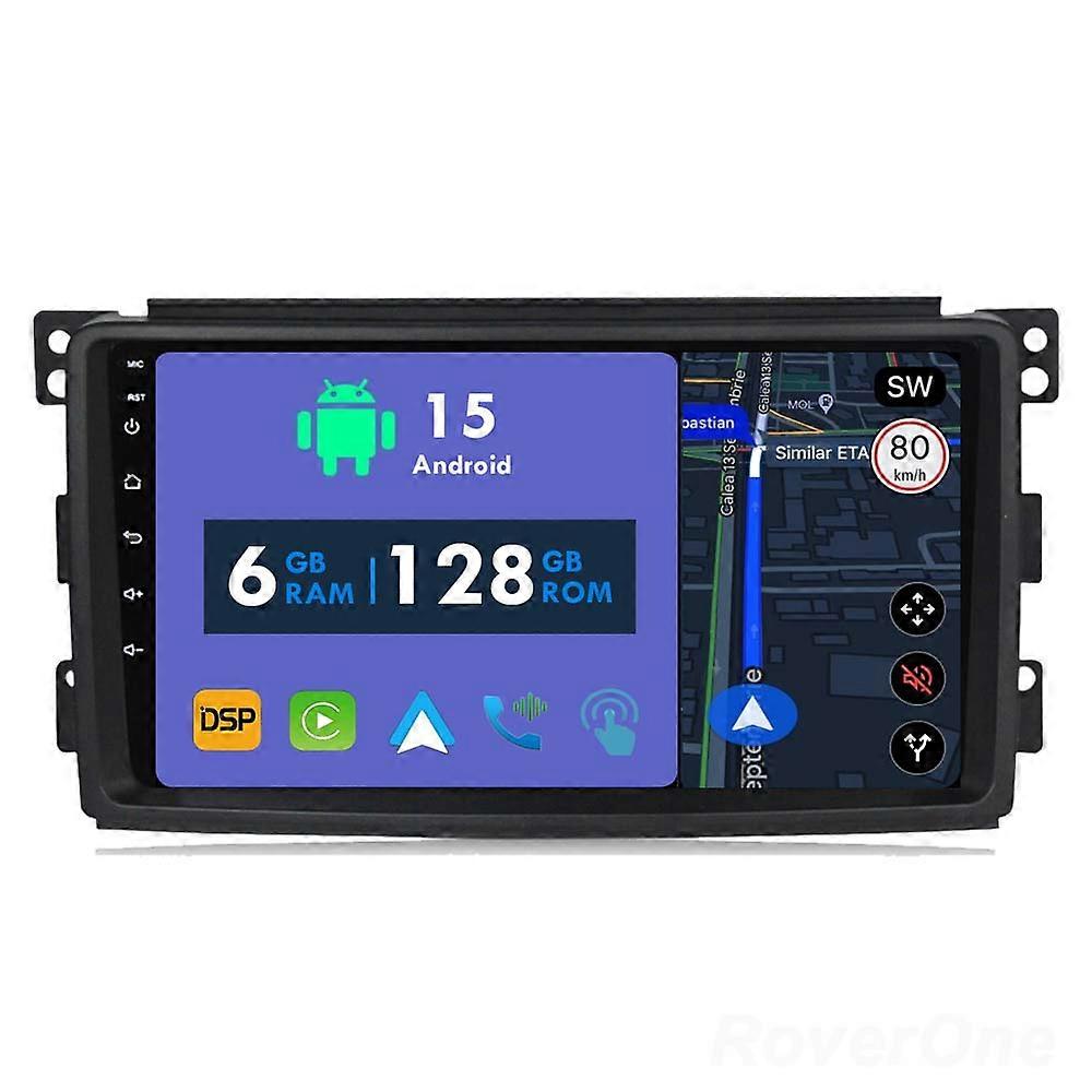Car Radio 6G+128G CarPlay GPS Navigation Head Unit for Mercedes Benz Smart 2005 - 2010 Android Auto Bluetooth Stereo Touch Screen