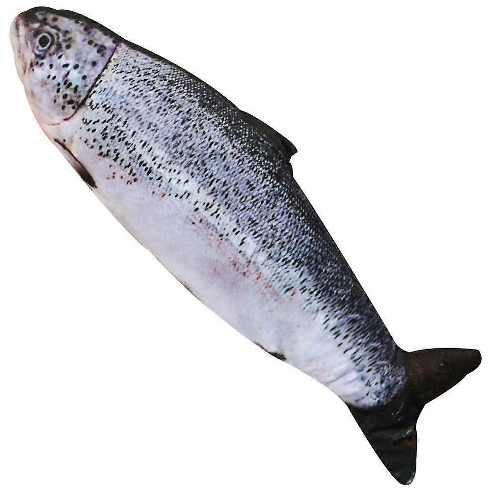 1pc Creative Fish Doll Artificial Fish Toy Plush Toy Adorable Playing Doll for Cat (Common Style Salmon)