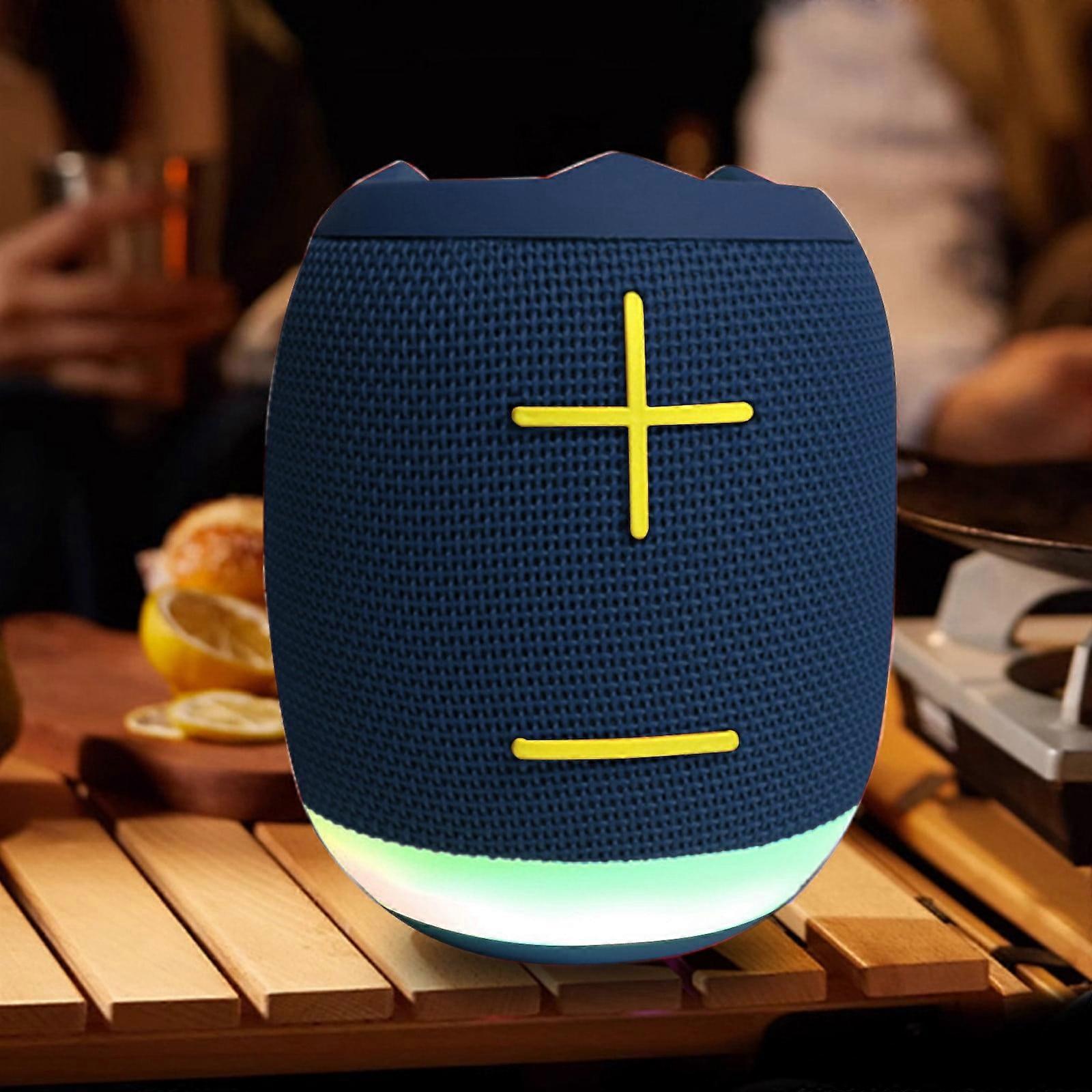 Gnobogi Bluetooth Speaker with Colorful Lights & Fabric Subwoofer, Portable for Home/Outdoor Use, Card Insertion, Audio Clearance