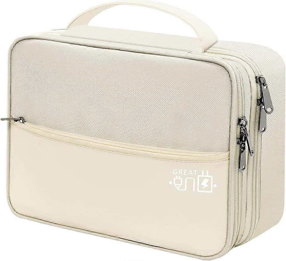 OliviaLiving Electronics Travel Organizer, Double Layer Cable Organizer Bag Waterproof Electronics Accessories Storage Bag for Charger, Phone