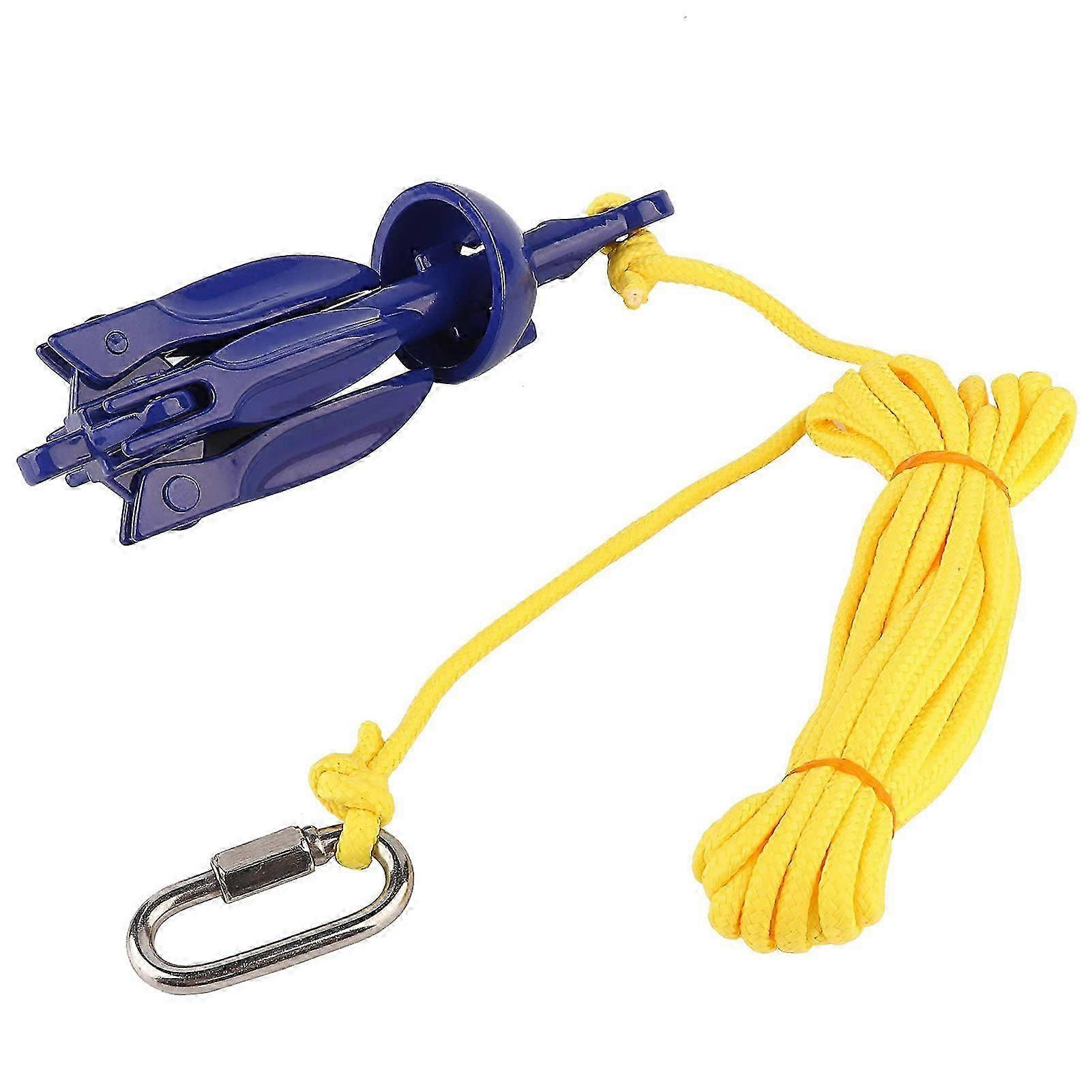 25-26 Kayak Anchor Kit, Boat Anchor Kit, Kayak Anchor Rope Buckle Kit Foldable with 16.4Ft Rope for Small Boats Kayaks Canoe Paddle Boards