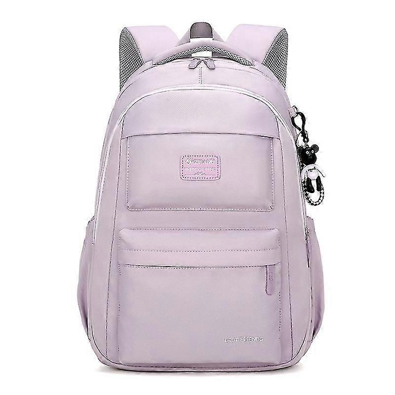 Elementary school schoolbag girls decompression spine protection solid color simple large-capacity backpa