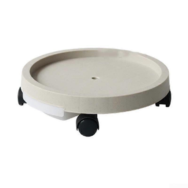 User Friendly Flowerpot Tray With Removable Wheels, 286mm, Durable Plastic, Outdoor Pot Compatibility